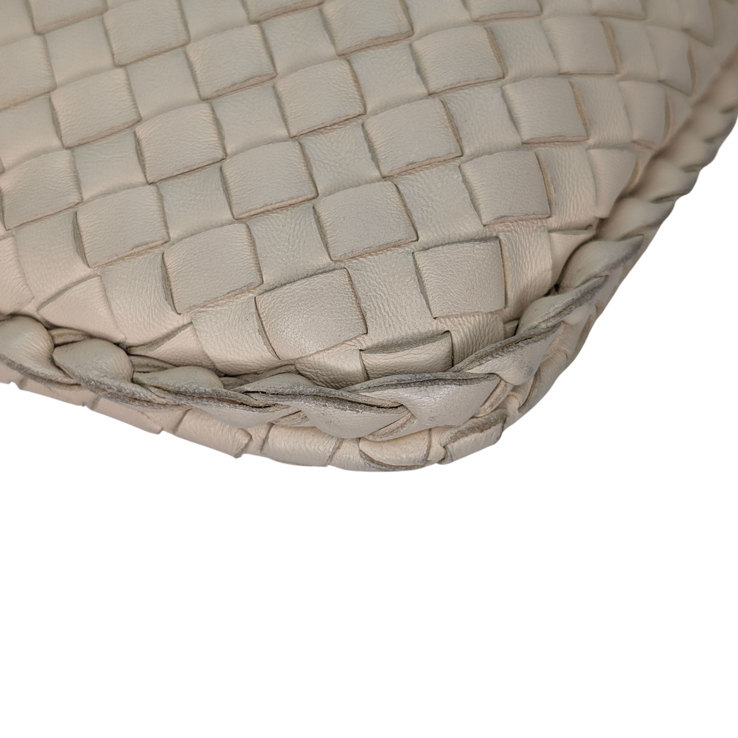 Bottega Veneta Intrecciato Large Hobo Bag Beige