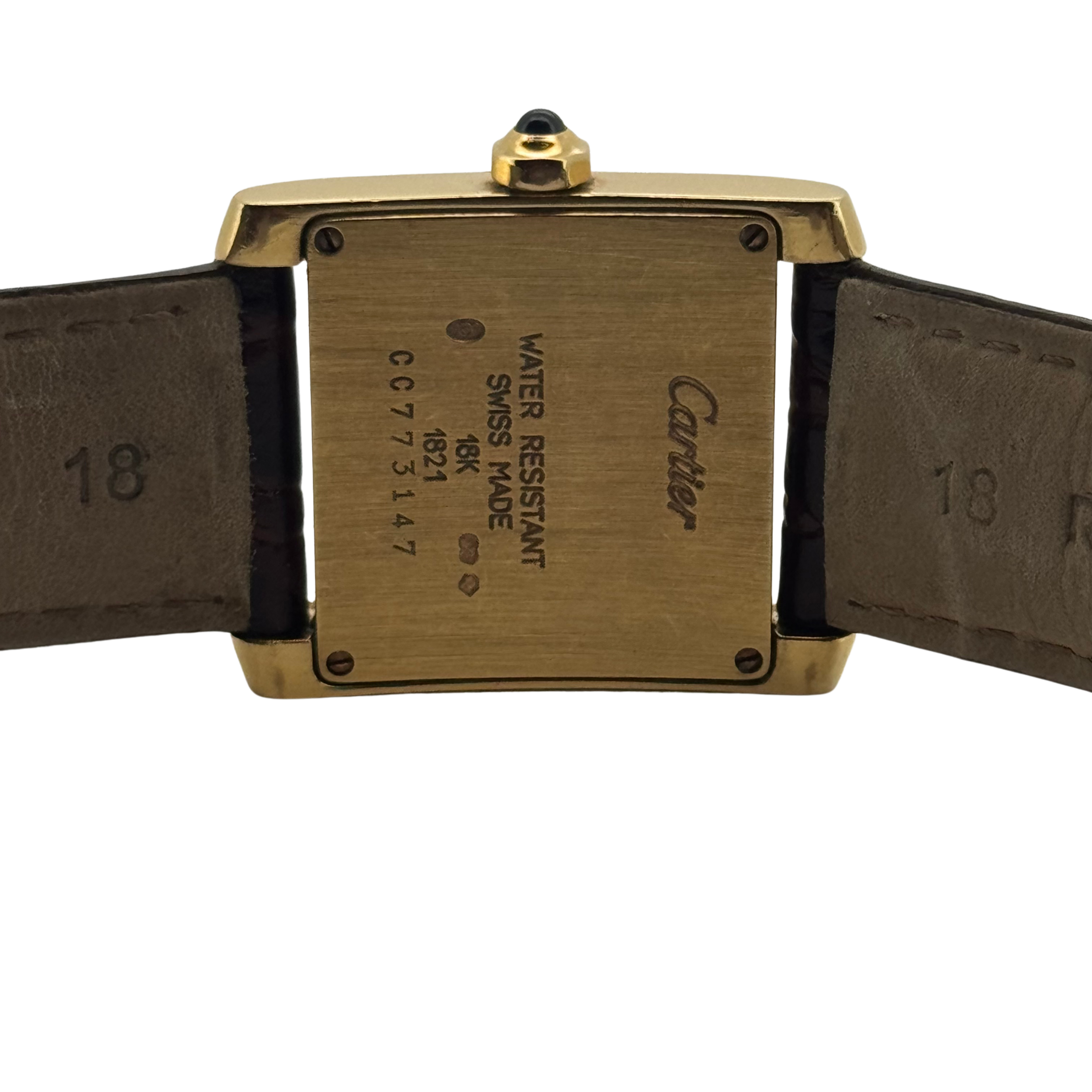 Cartier Tank 1821 Francaise 18k Gold Watch