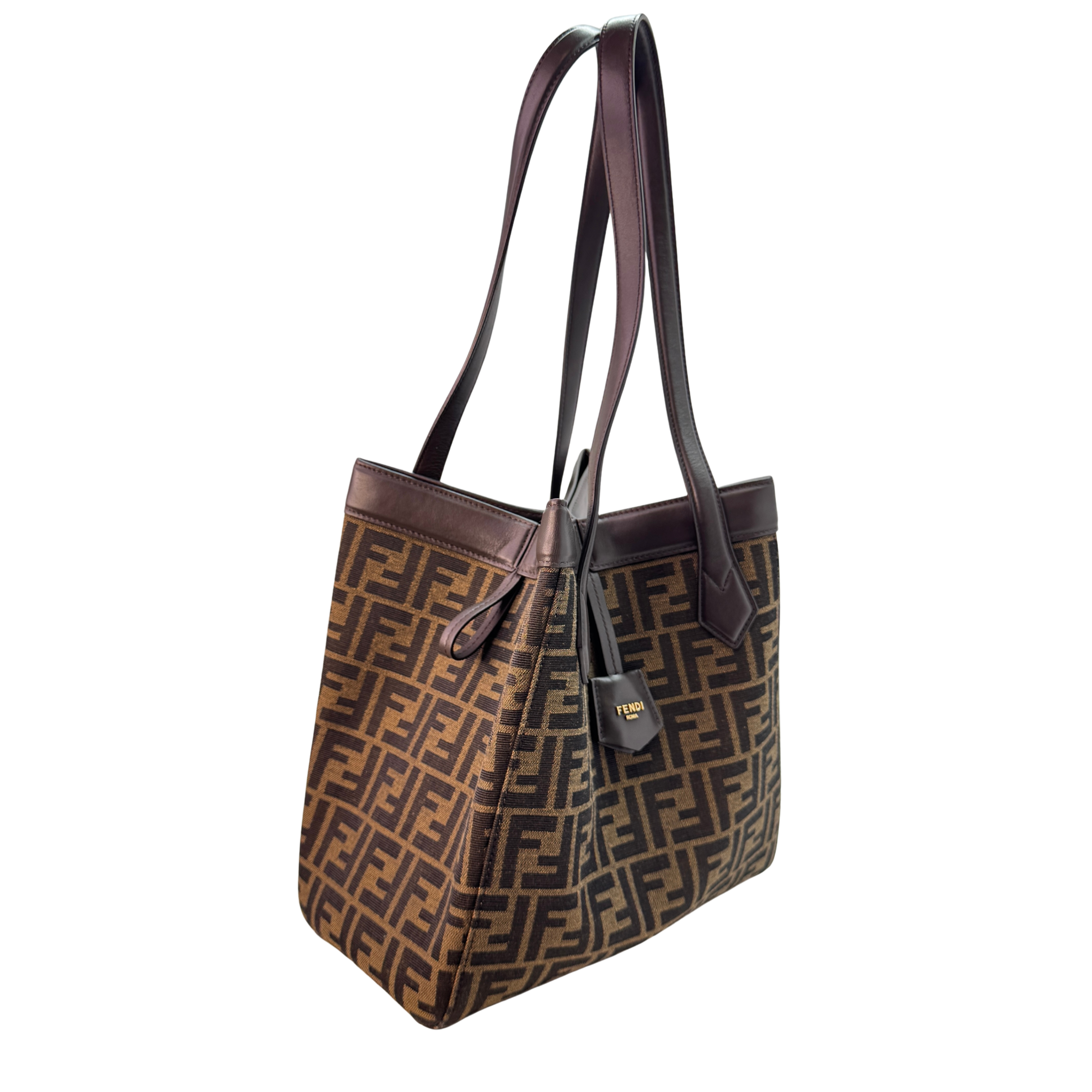 Fendi Origami Medium Fabric Tote Bag Brown