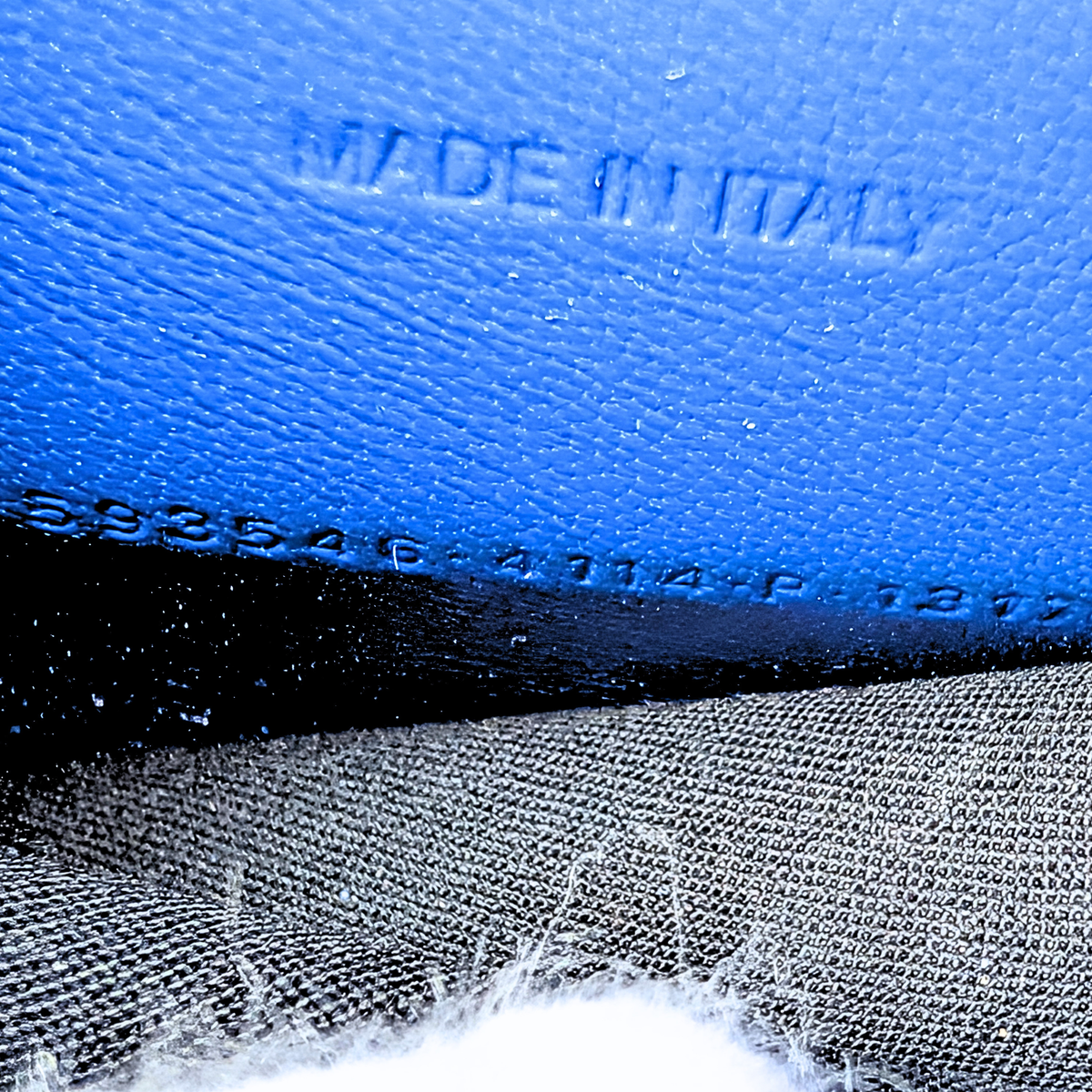 Balenciaga Hourglass Crocodile Embossed Blue