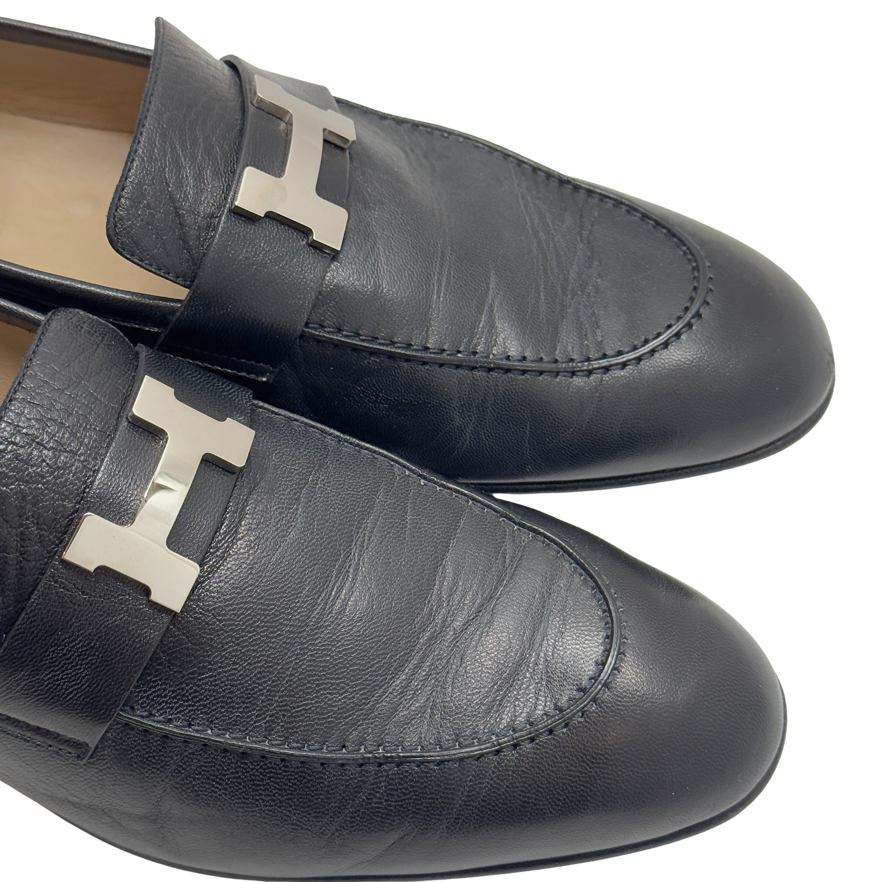 Hermès Paris Loafer Mens Black 46