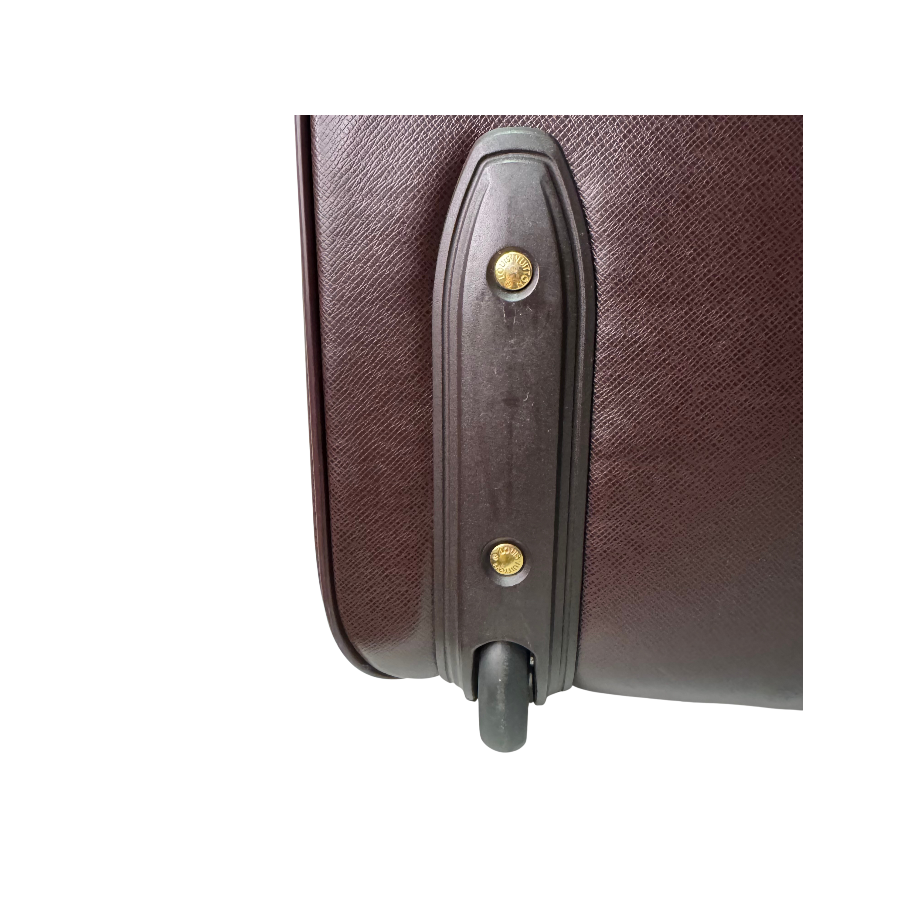 Louis Vuitton Pegase 45 Luggage Bag Leather Burgundy