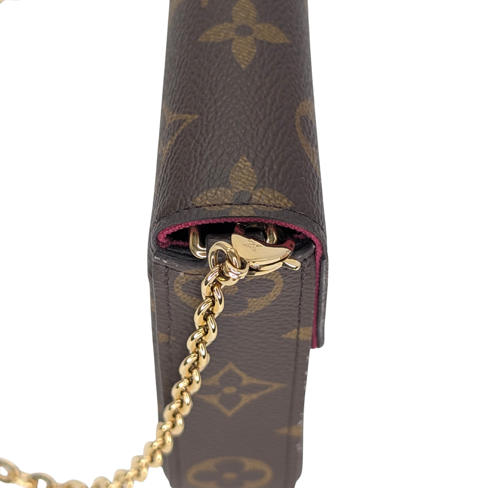 Louis Vuitton Pochette Félicie Monogram Bag Brown