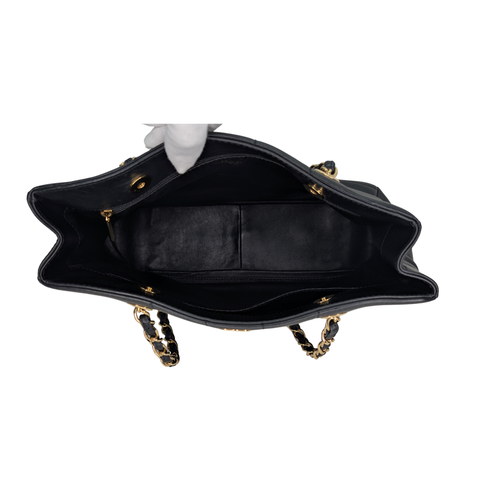 Chanel Chocolate Bar Grand Shopping Tote Black