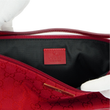 Gucci Cherry Red GG Monogram Boat Pochette Bag