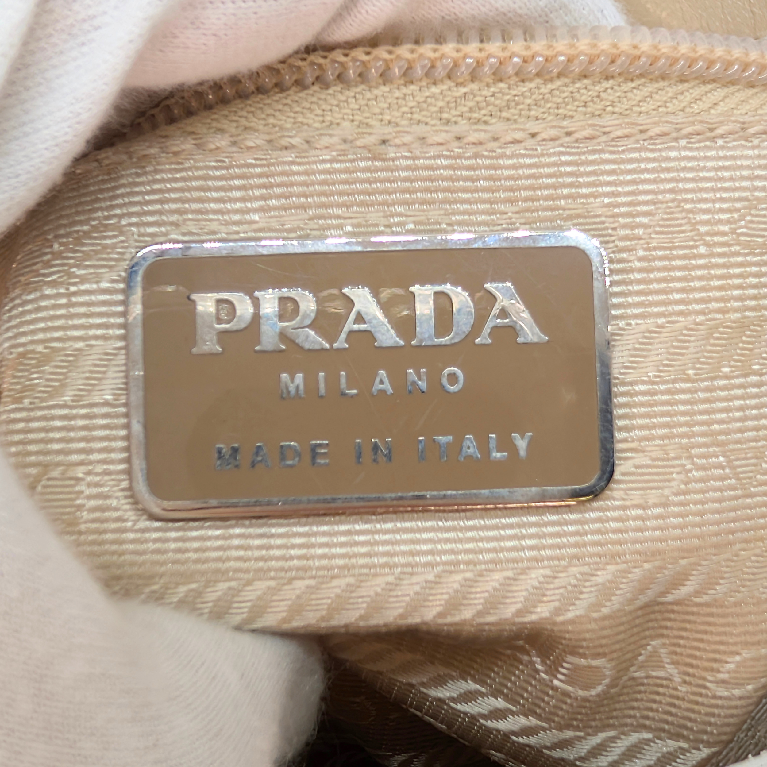 Prada Vintage Calfhair Shoulder Bag White