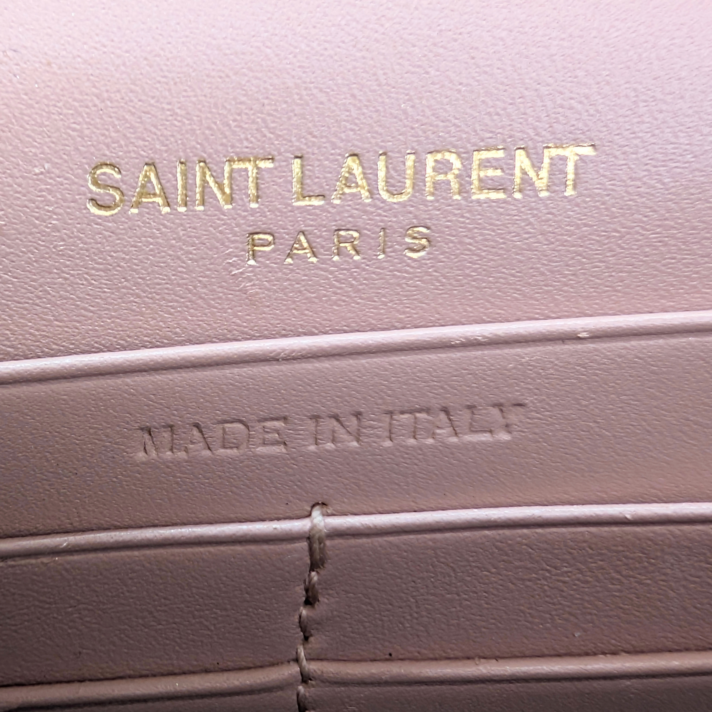 Saint Laurent Kate Tassel Wallet on Chain Pale Pink