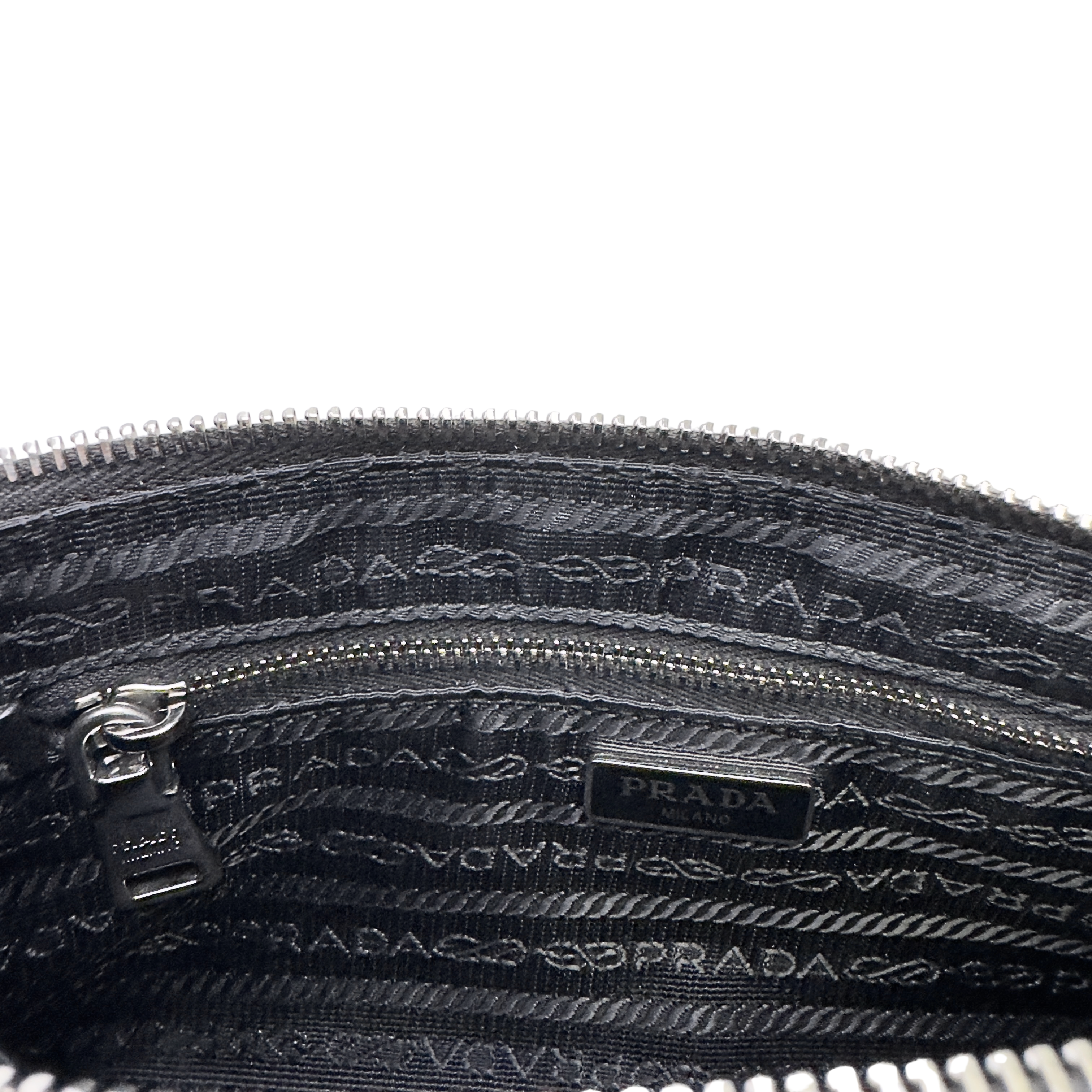 Prada Tessuto Quilted Chain Crossbody Bag Nylon Black