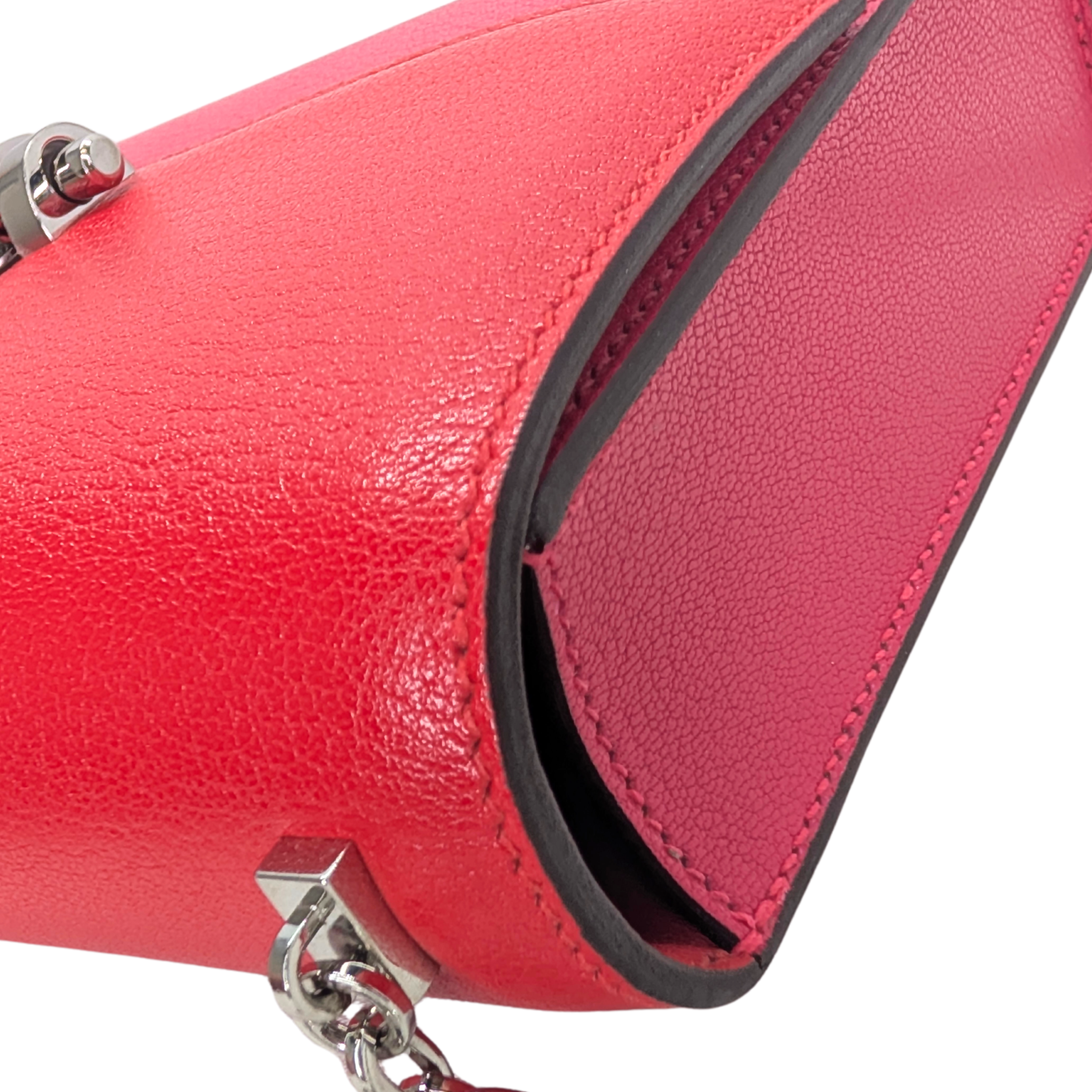 Hermes Mini Verrou Chainr Bag Red/Rose Mexico Y Stamp