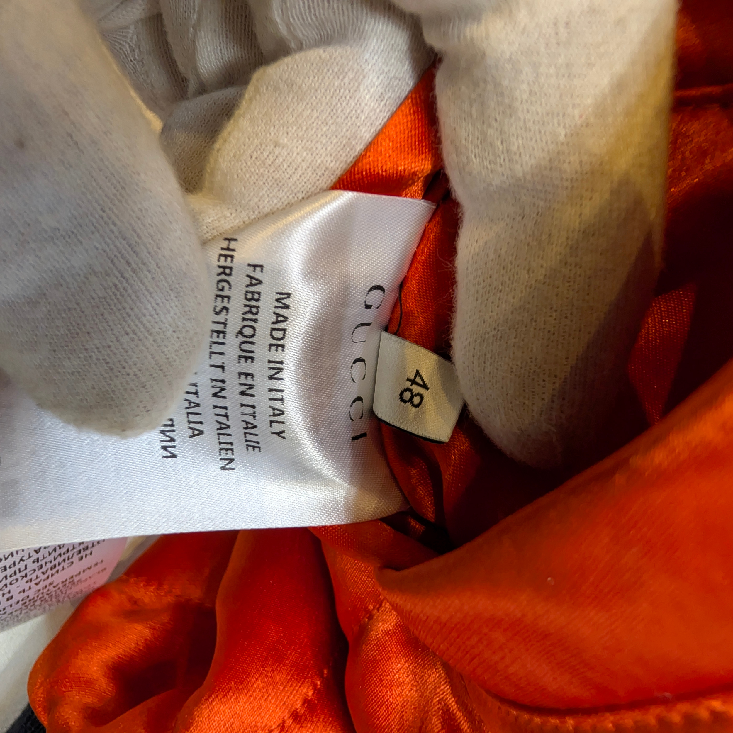 Gucci Reversible Varsity Bomber Jacket M 48