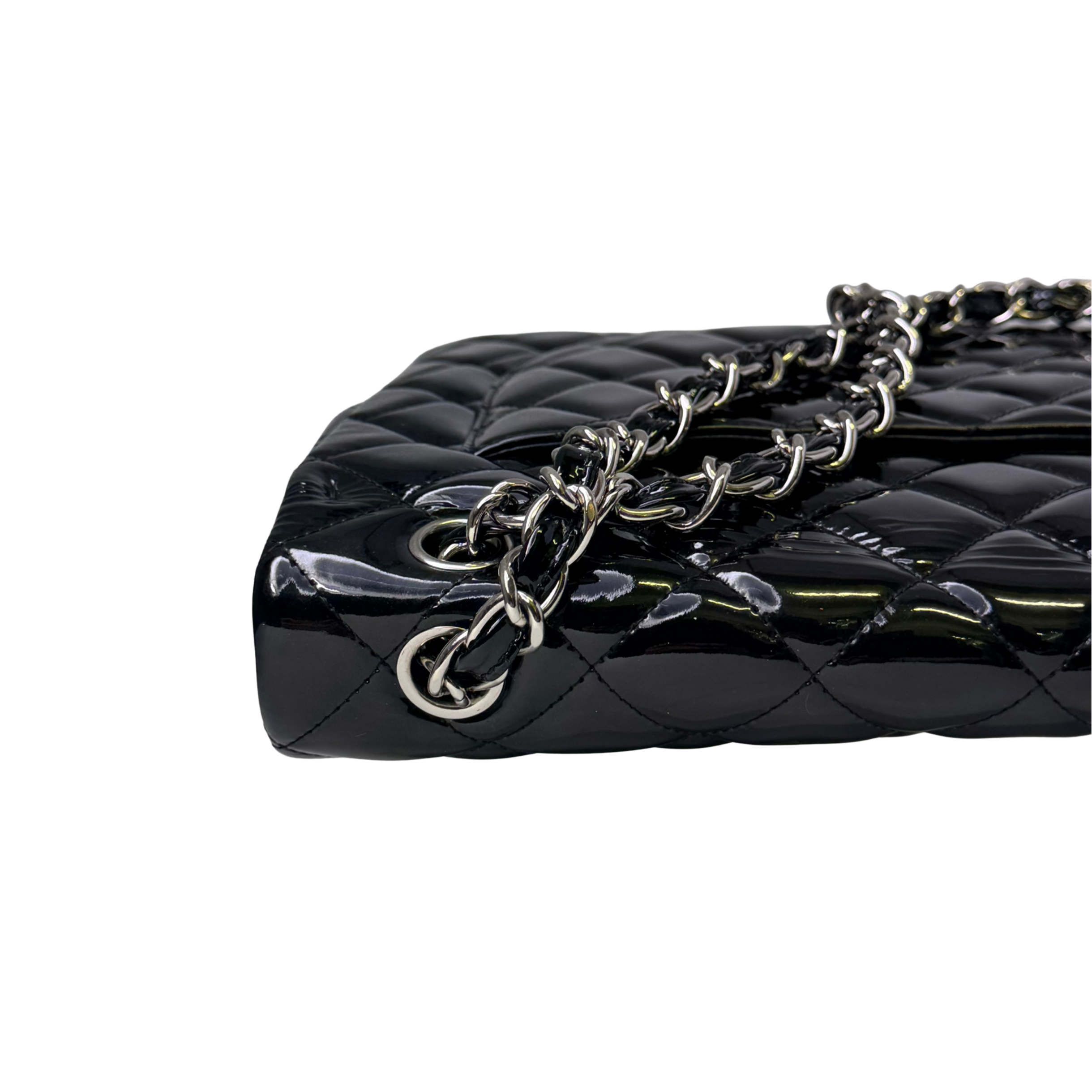 Chanel Maxi Flap Patent Leather Bag Black