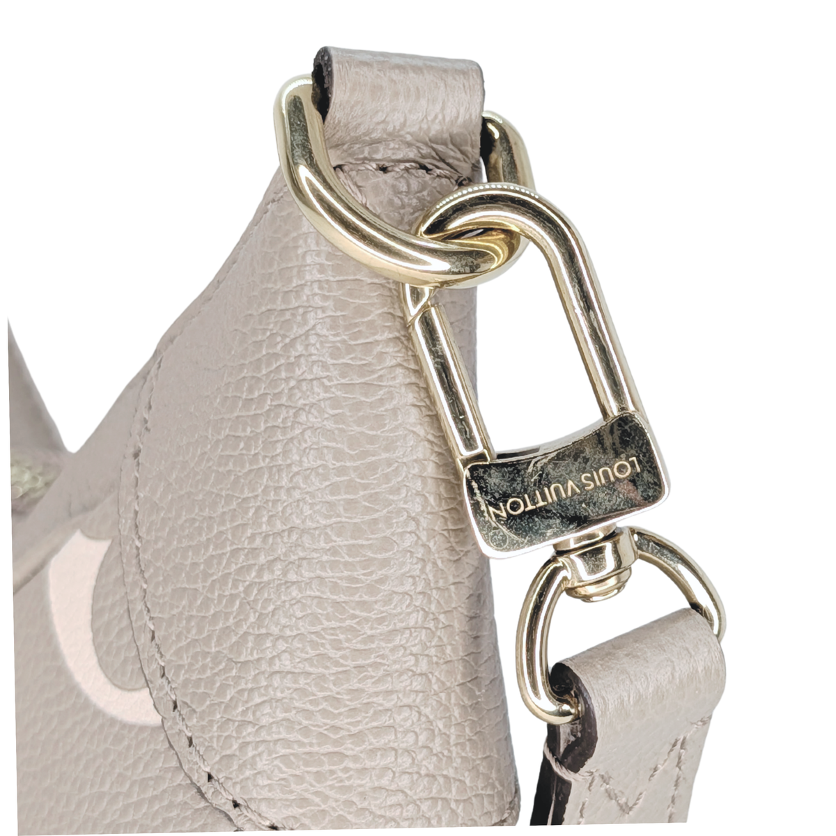 Louis Vuitton Bagatelle Monogram empreinte Leather Bicolor Grey/Crème Beige
