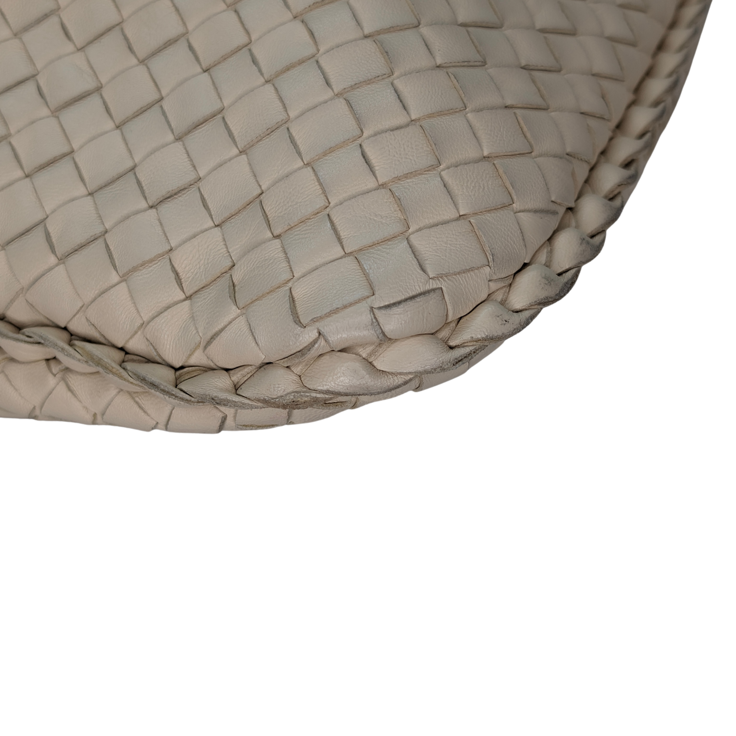 Bottega Veneta Intrecciato Large Hobo Bag Beige
