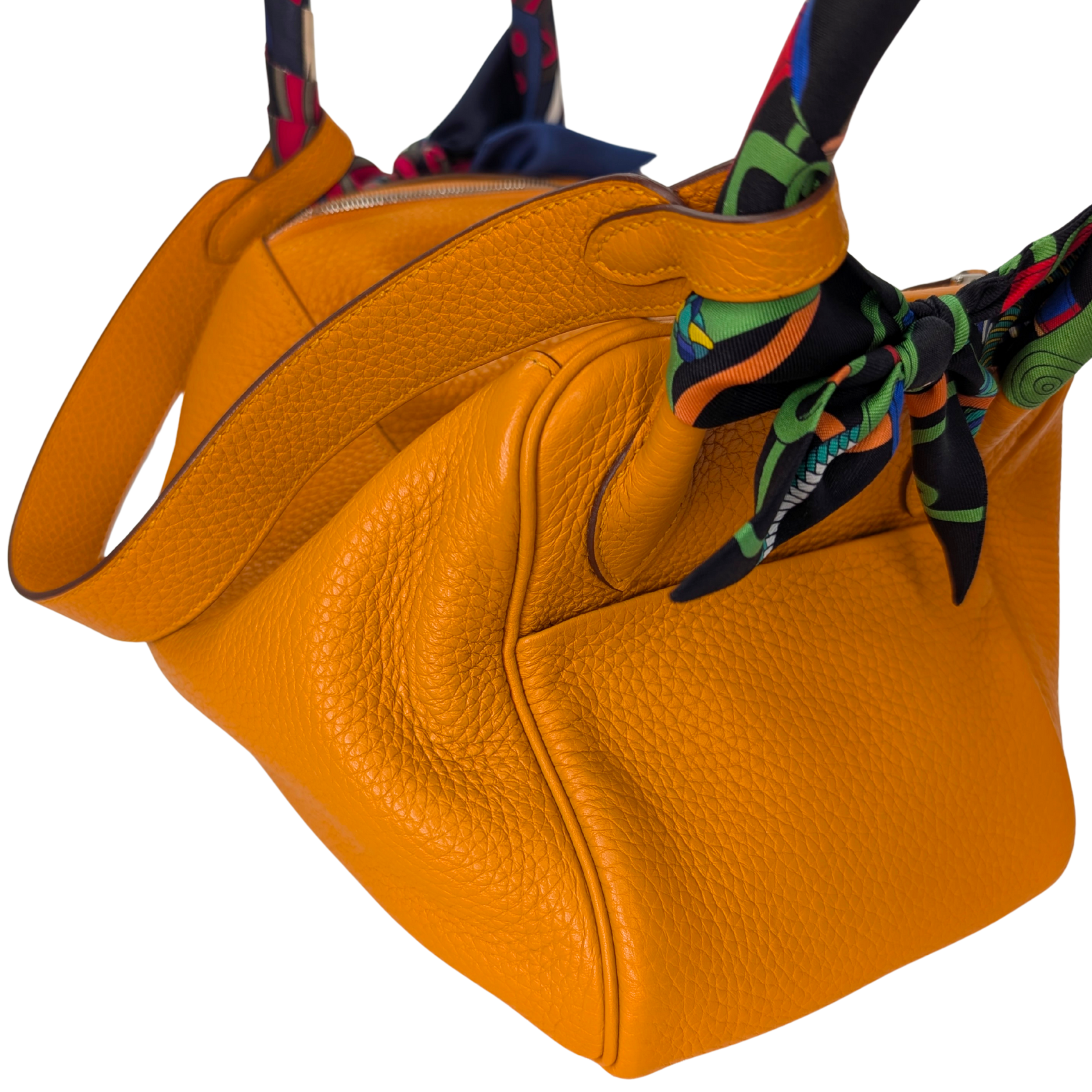 Hermes Lindy Clemence Handbag 26 C stamp SHW Orange