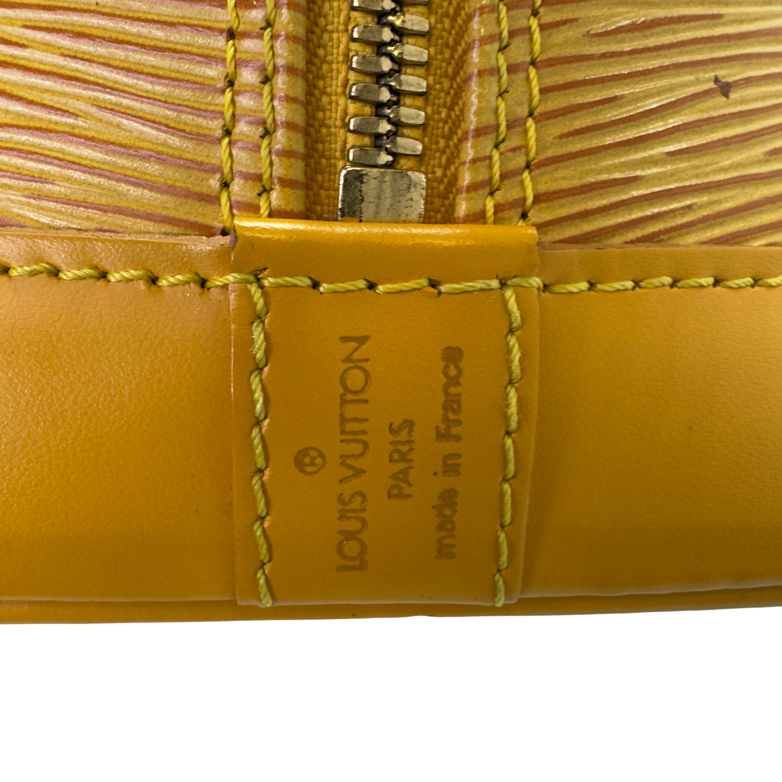 Louis Vuitton Epi Alma Shoulder Bag Yellow