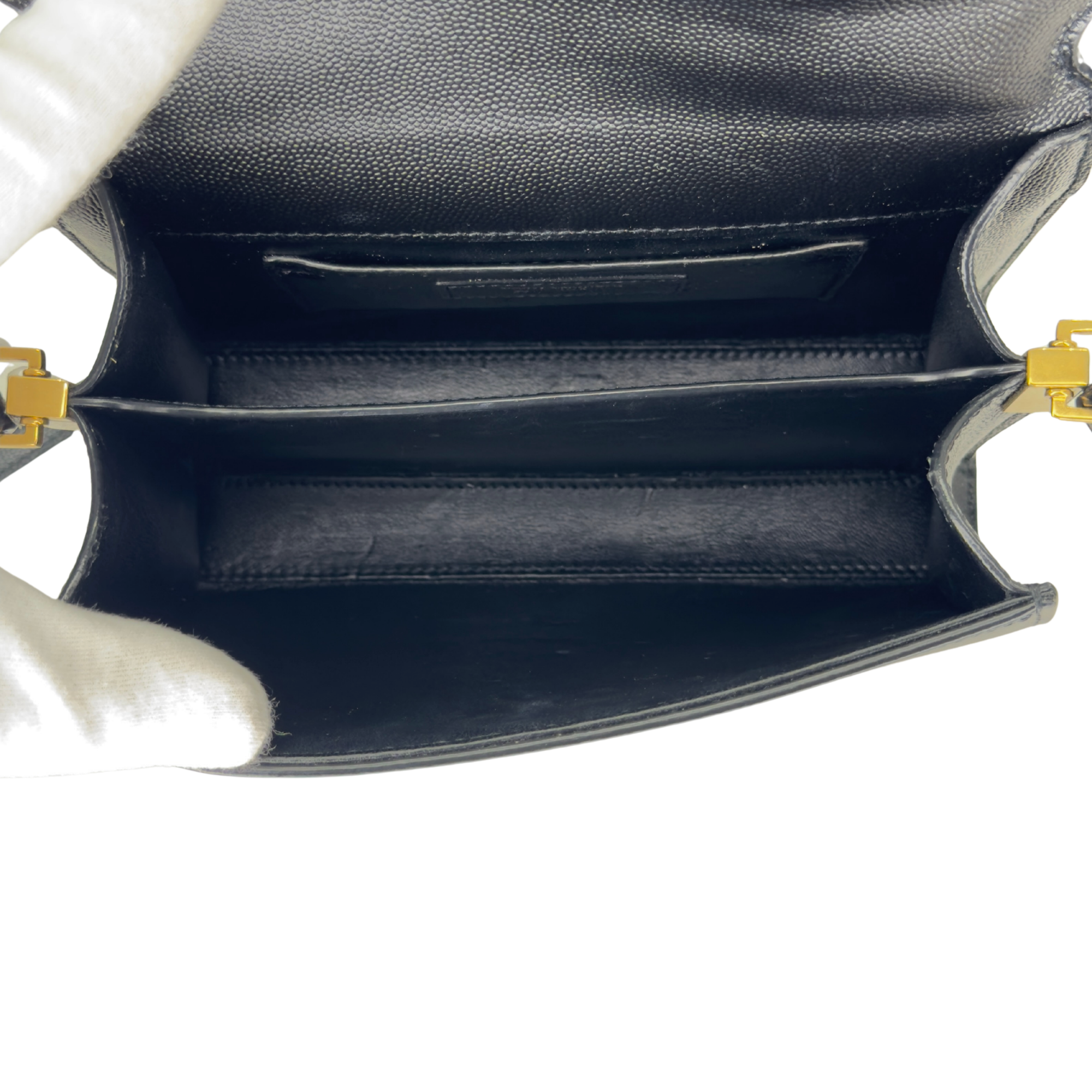 Saint Laurent Cassandra Top Handle Mini Bag Black