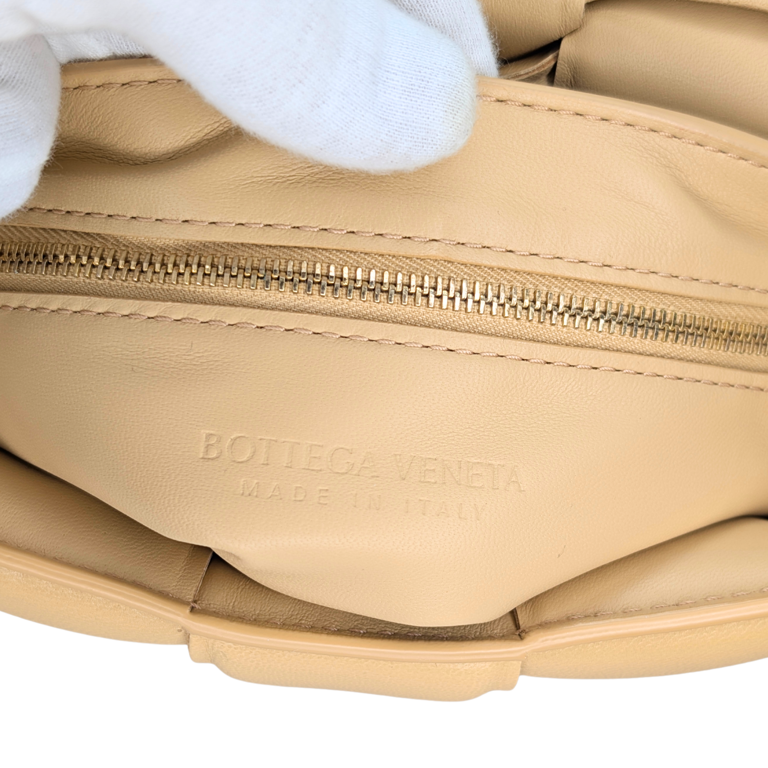 Bottega Veneta Padded Cassette Leather Crossbody Bag Beige