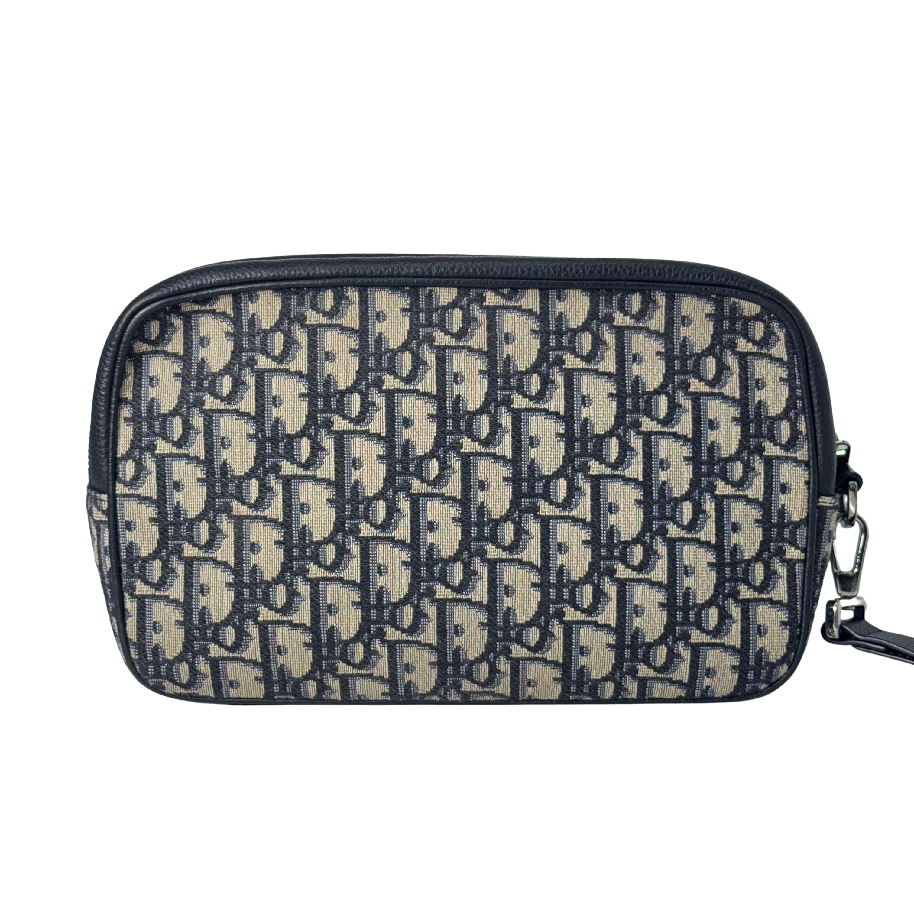 Dior Unisex Oblique Wristlet toiletry clutch Bag