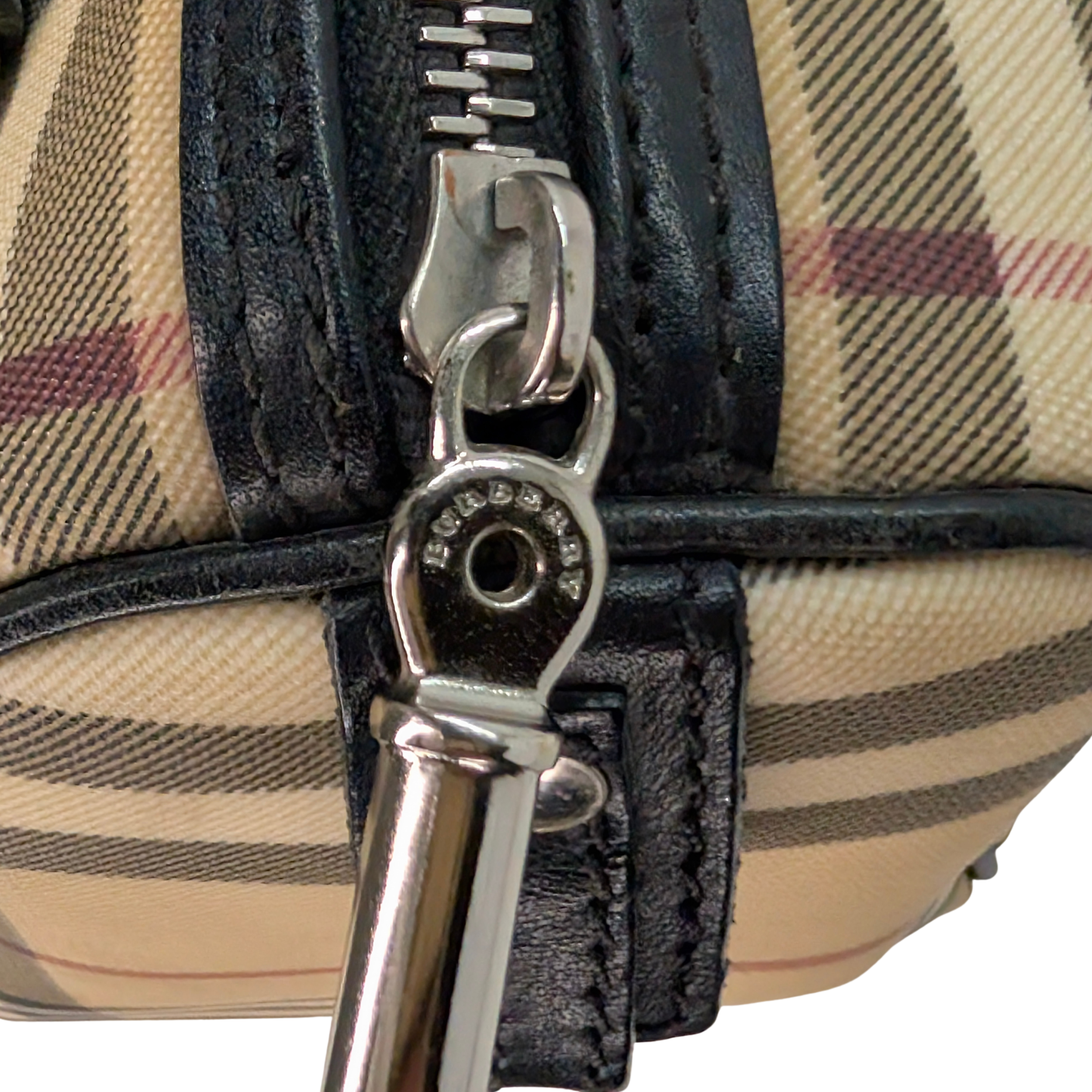 Burberry Mini Bowler Check Bag with wallet