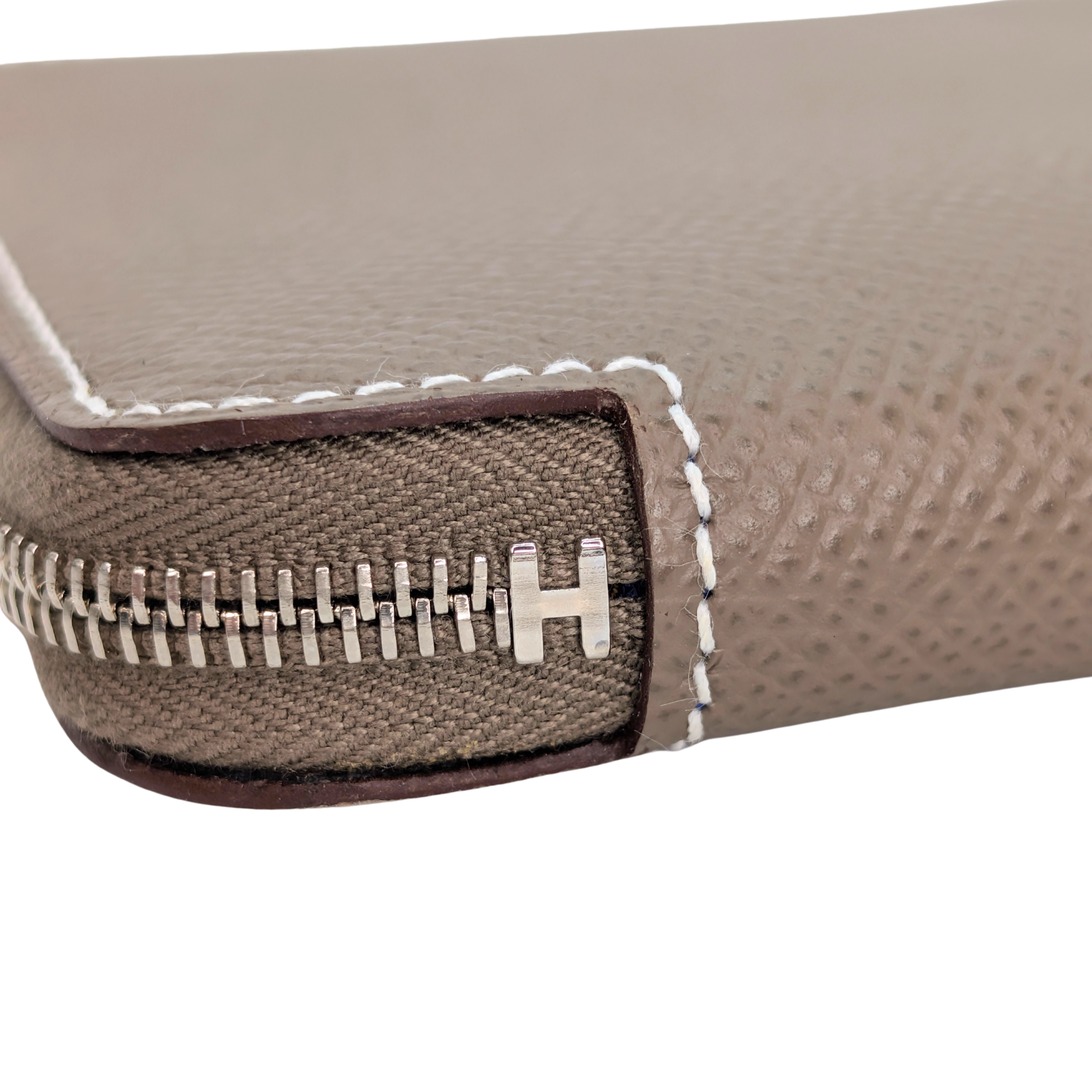 Hermes Silk'In Classique long wallet Epsom étoupe