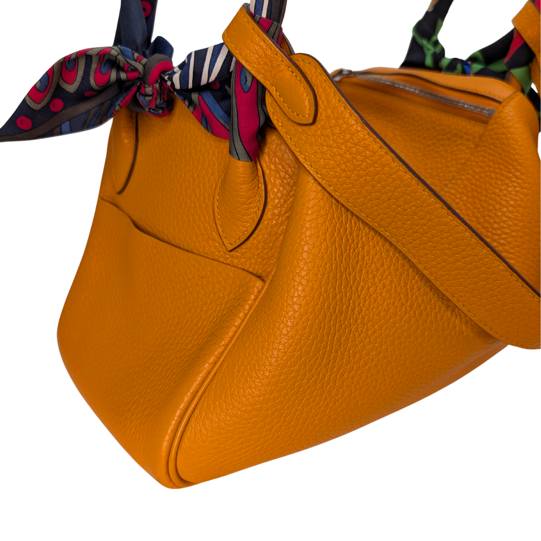 Hermes Lindy Clemence Handbag 26 C stamp SHW Orange