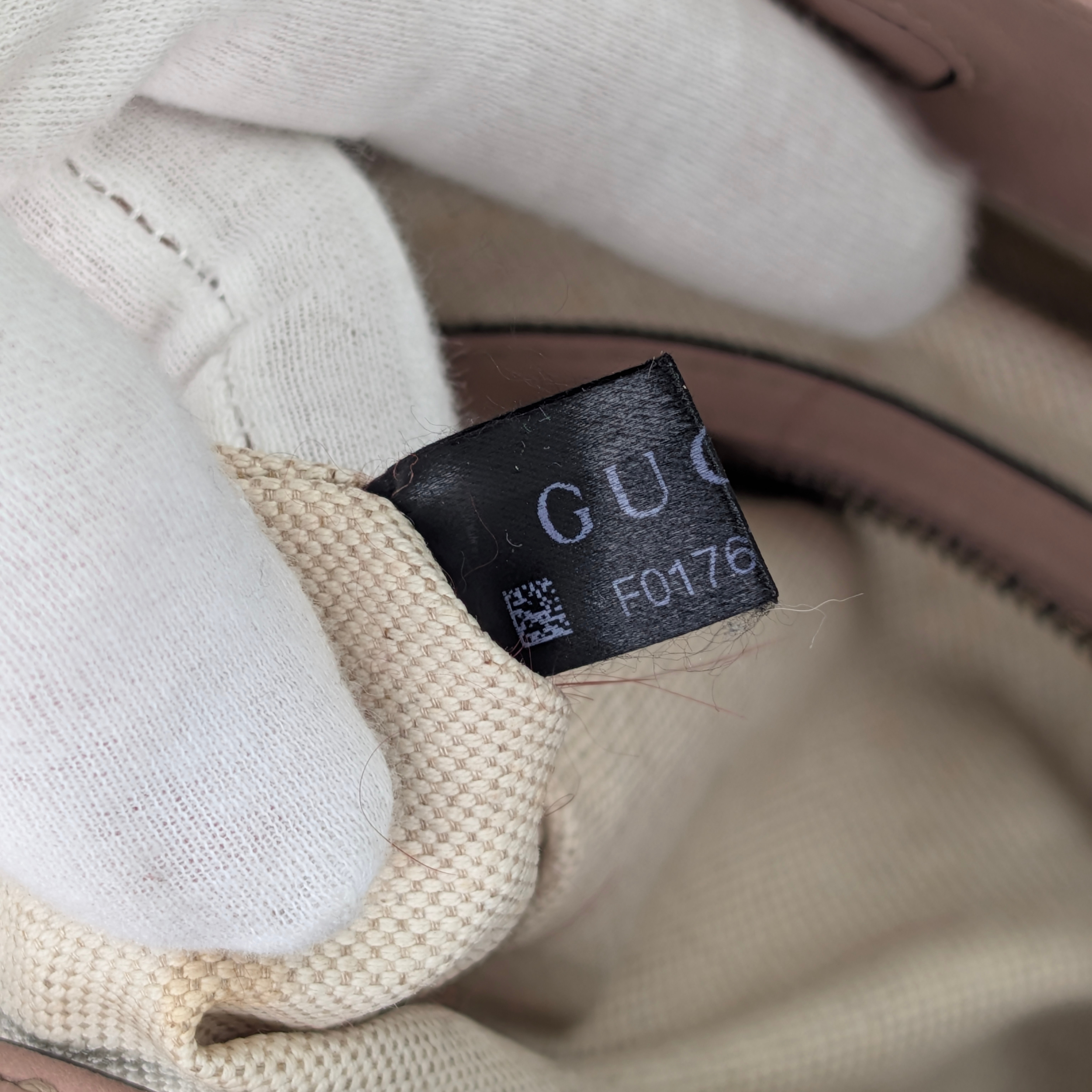 Gucci Guccissima Medium Bree Foldover Tote Soft Pink