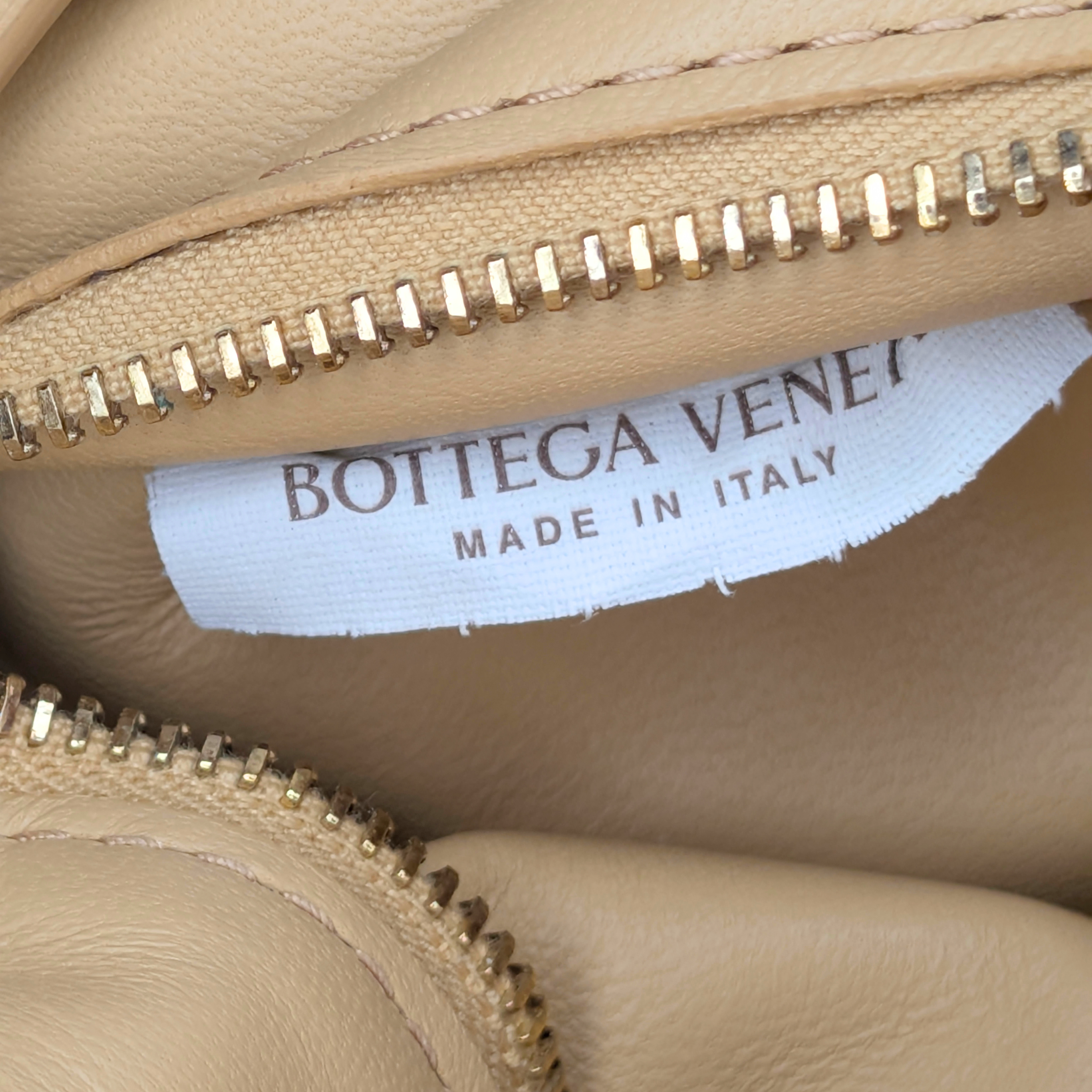 Bottega Veneta Padded Cassette Leather Crossbody Bag Beige