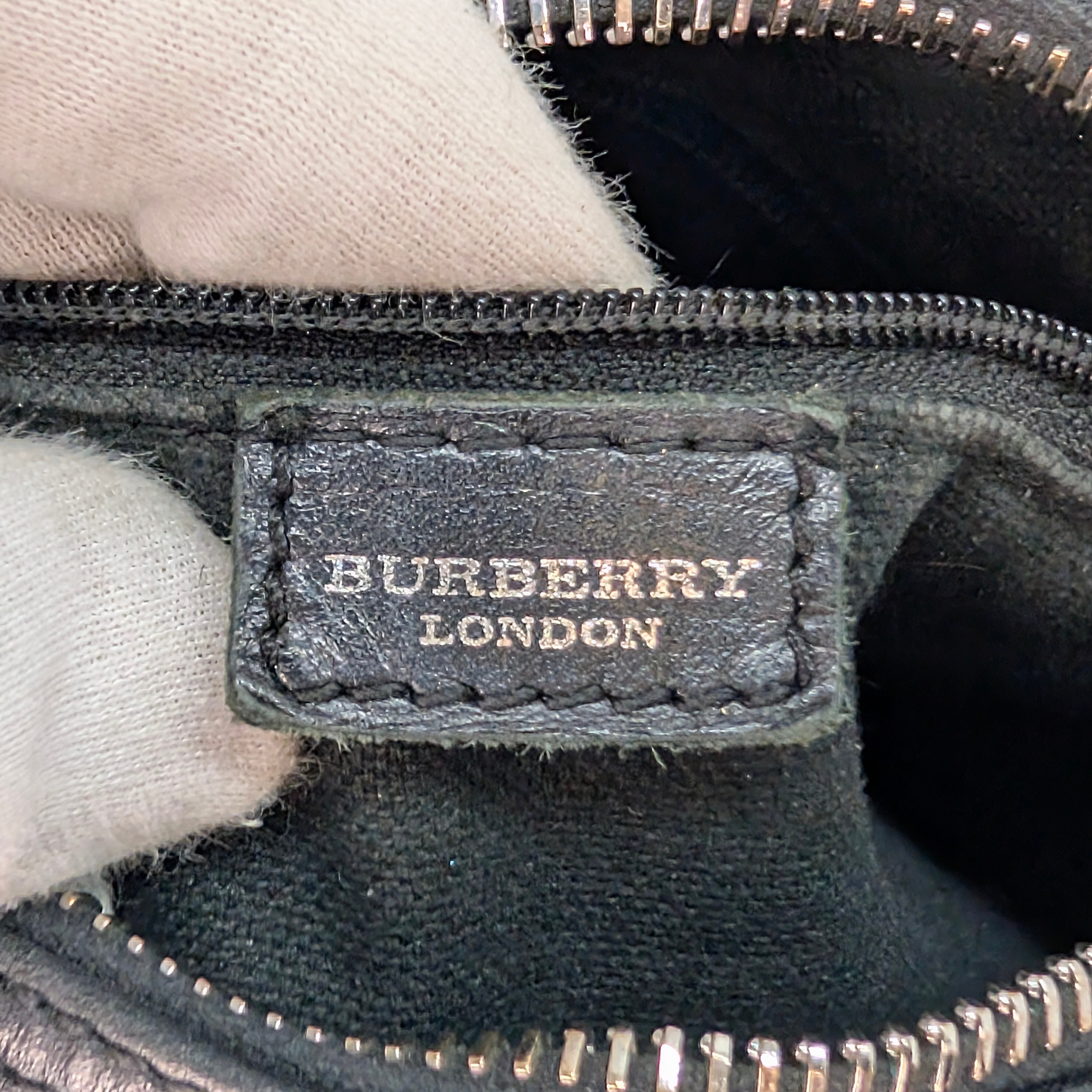 Burberry Mini Bowler Check Bag with wallet