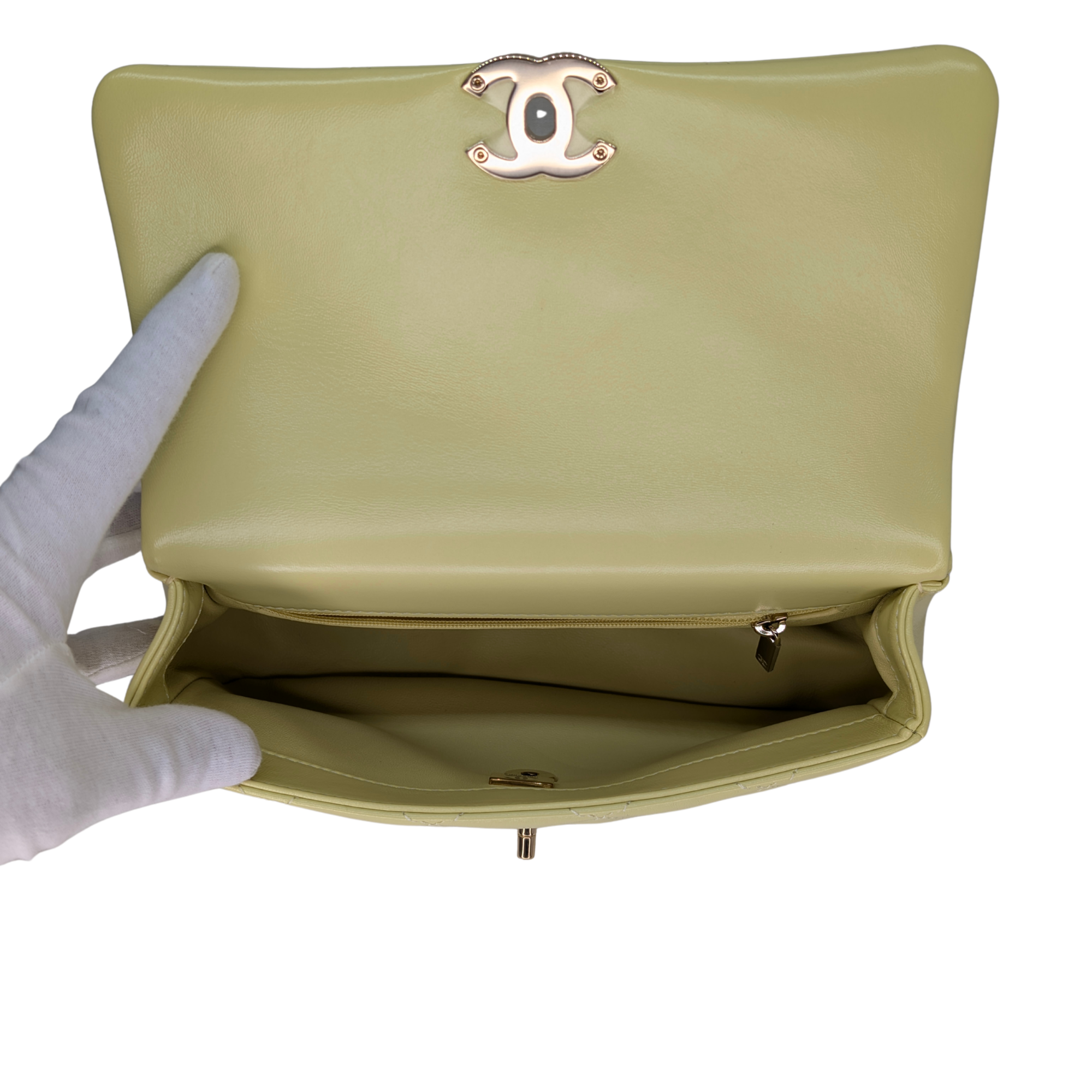 Chanel Mini Rectangular Top Handle Flap Bag Yellow
