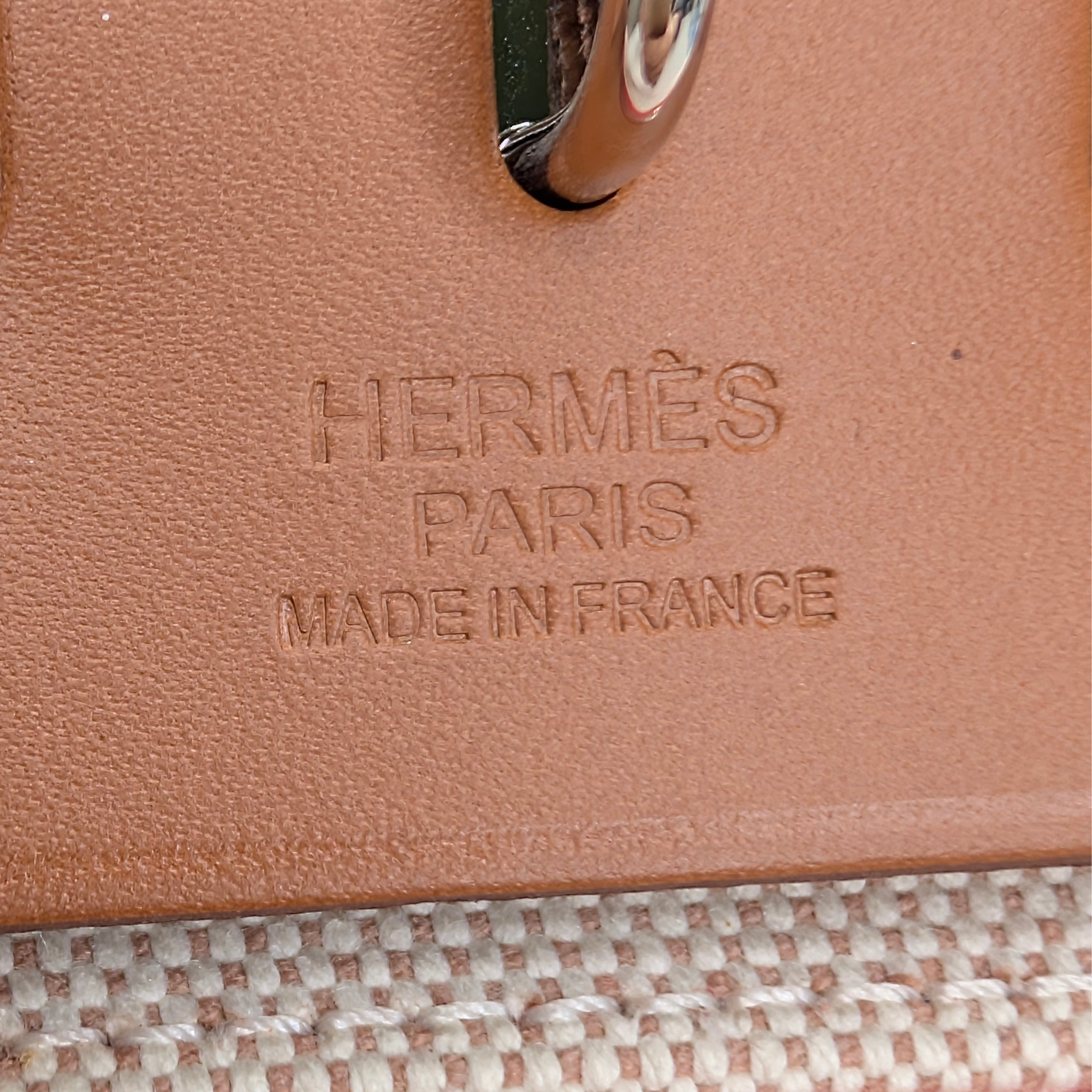 Hermes Herbag 31 Berline Canvas Hunter Orange Stamp U