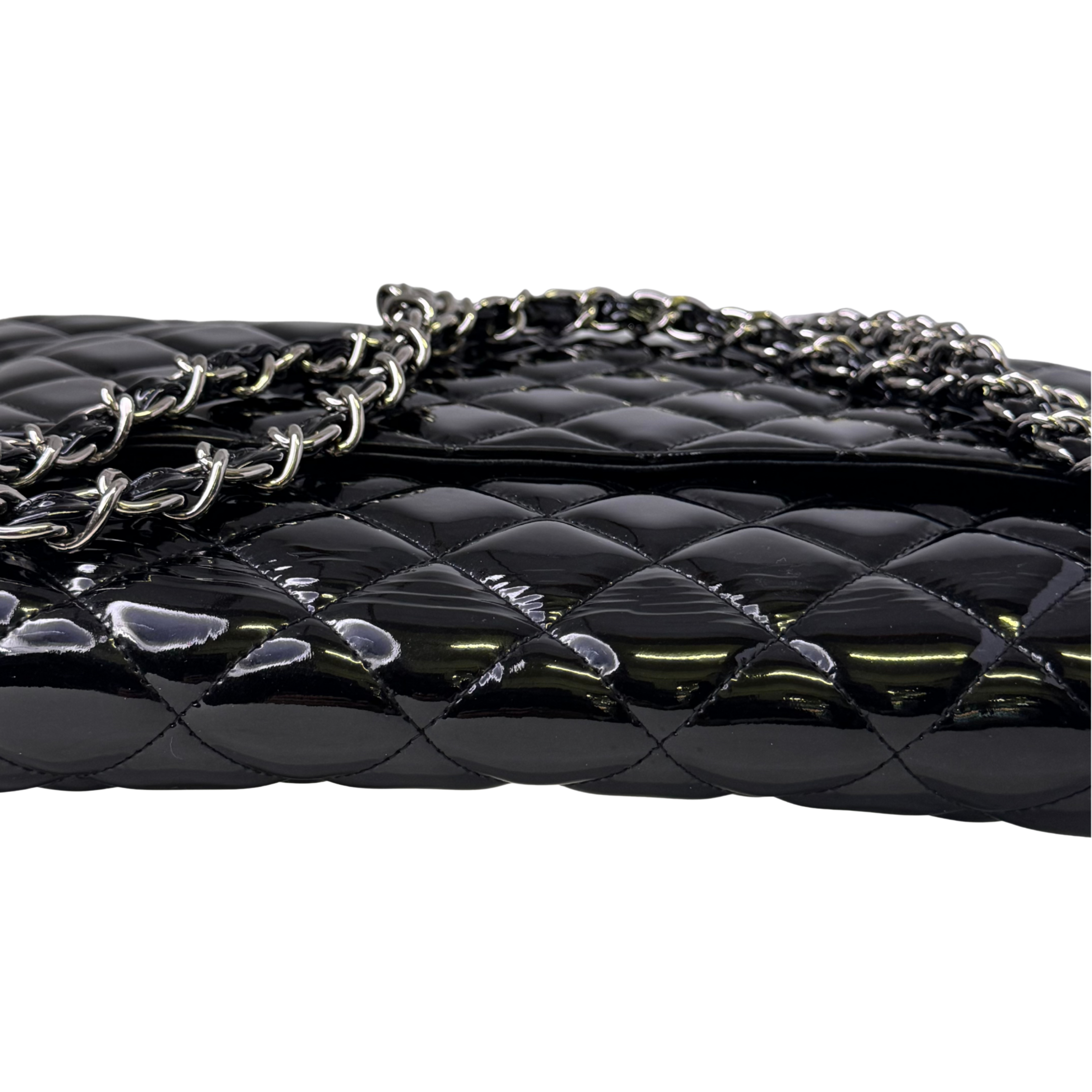 Chanel Maxi Flap Patent Leather Bag Black