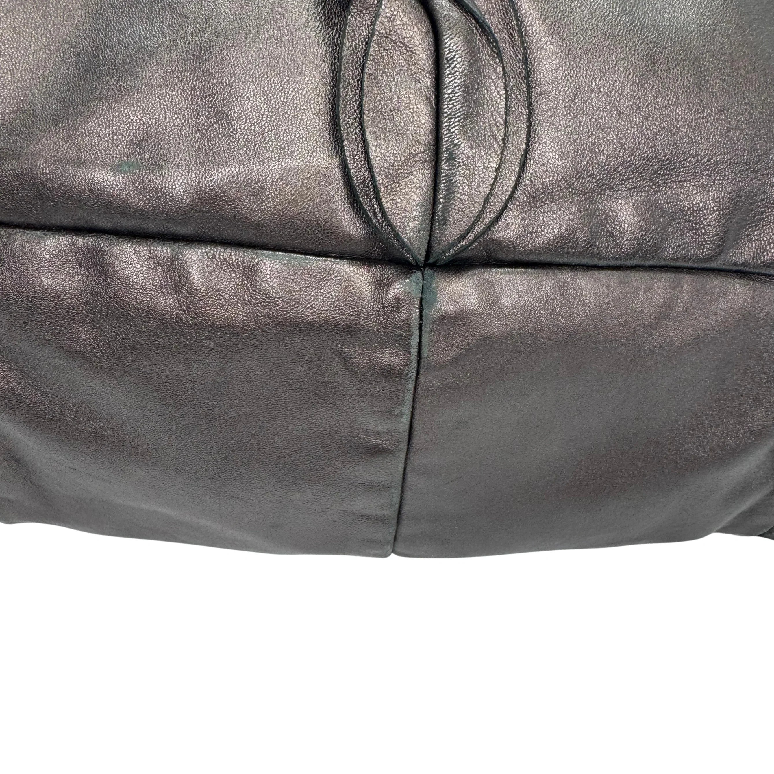 Prada Nappa Ruffle Hobo Grafite Mordore Shoulder Bag - Lost Designer