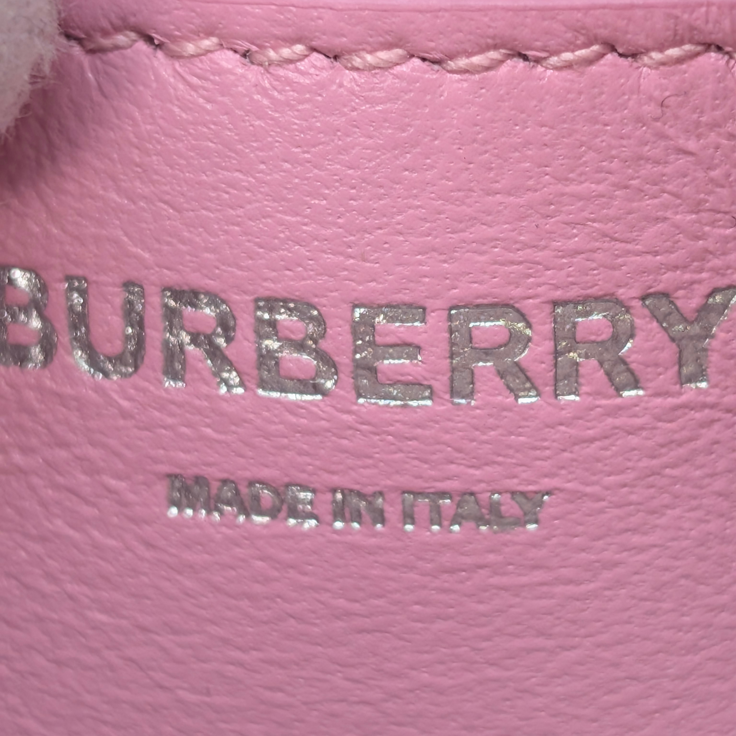 Burberry TB Mini Quilted Lambskin Lola Camera Bag Pink