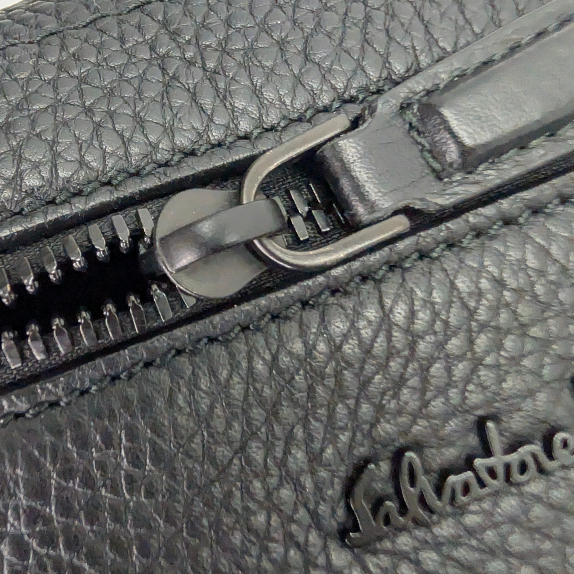 Salvatore Ferragamo Vitello Leather Crossbody Bag Black