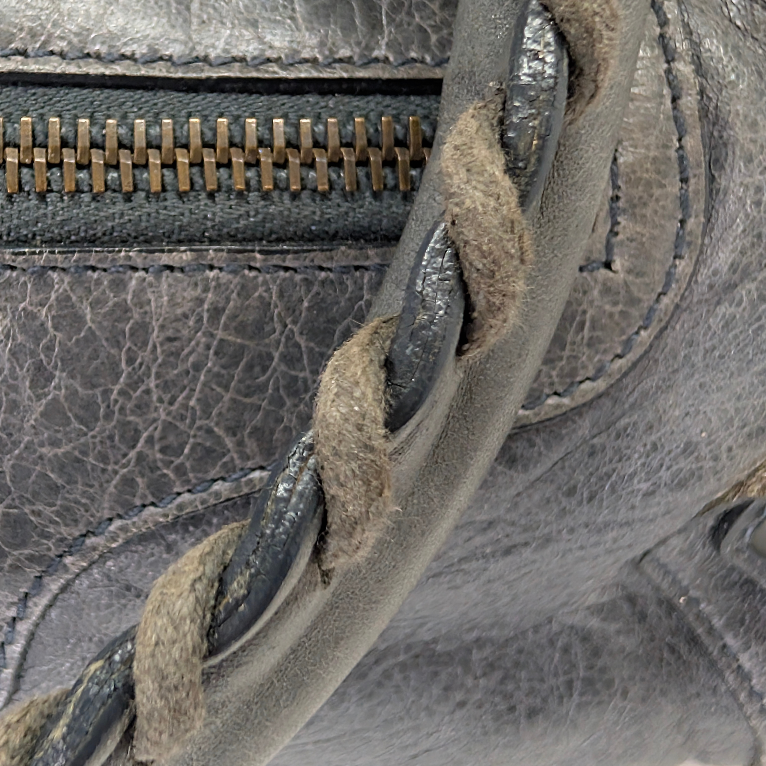 Balenciaga Motorcycle City Shoulder Bag Grey