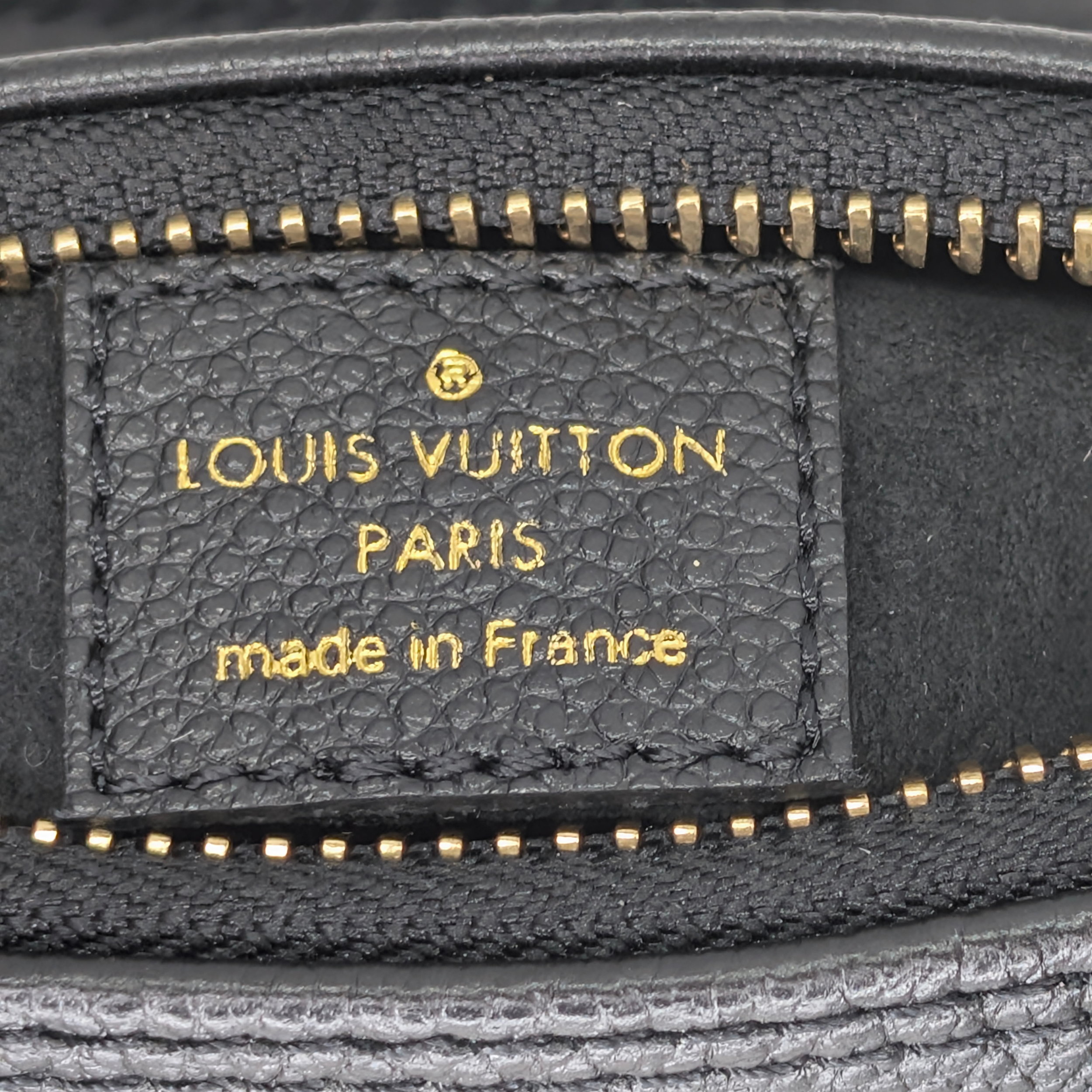 Louis Vuitton Nano Speedy Bicolor Monogram Giant Empreinte Leather Black