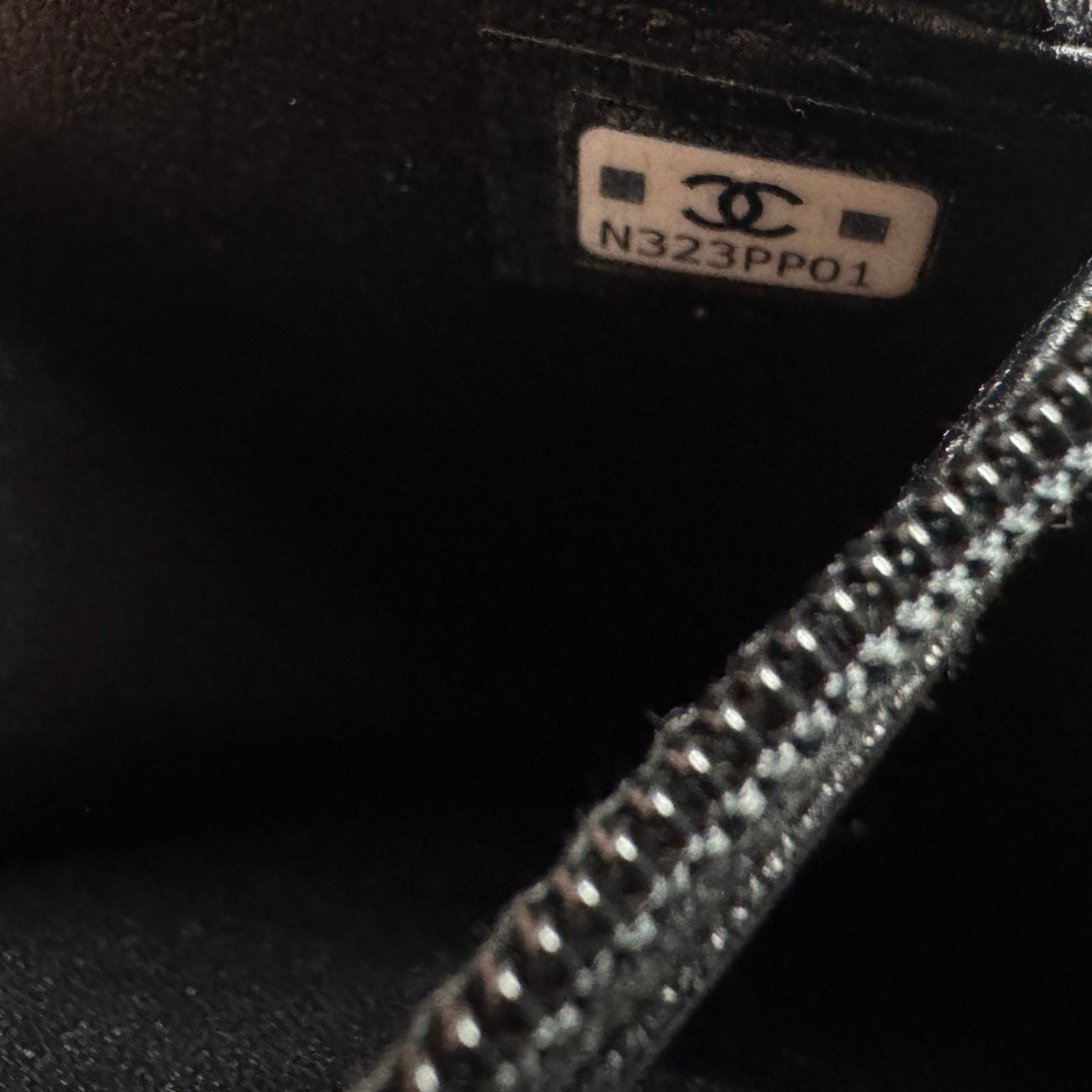 Chanel Top Handle Phone Holder on Chain Lambskin Black