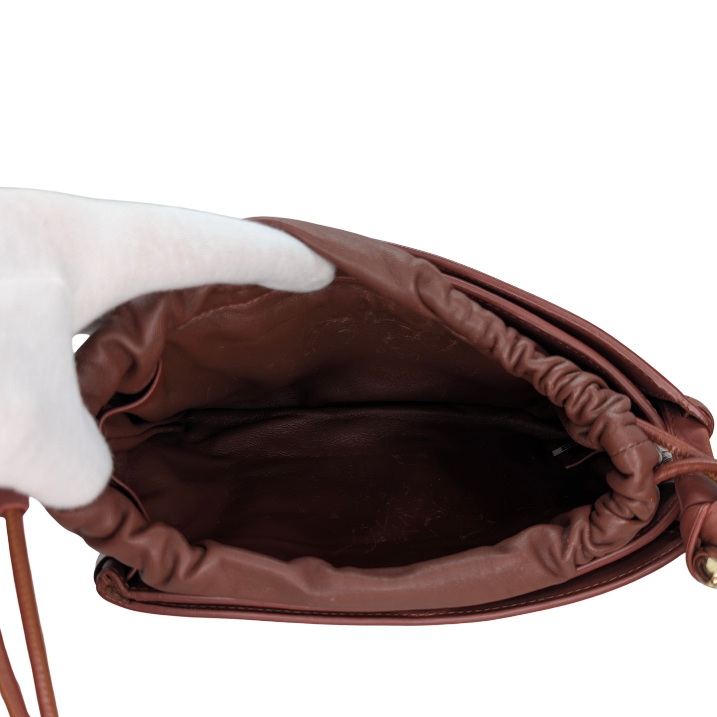 Chloé Mate Gusset Leather Shoulder Bag Brown