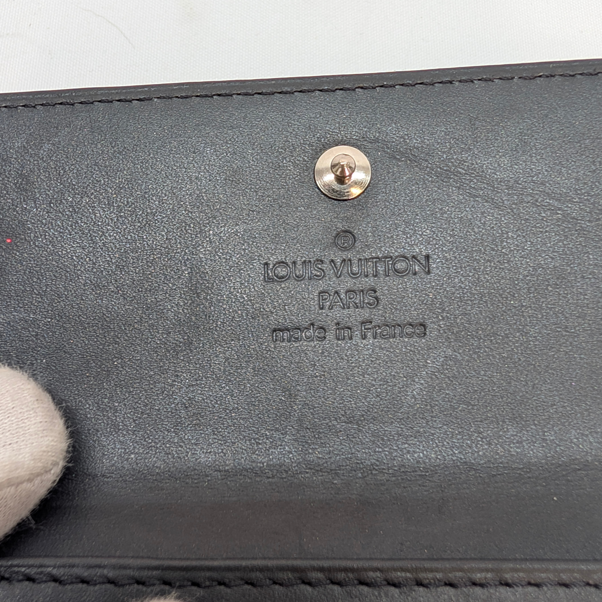 Louis Vuitton Vernis Charcoal Leather Wallet