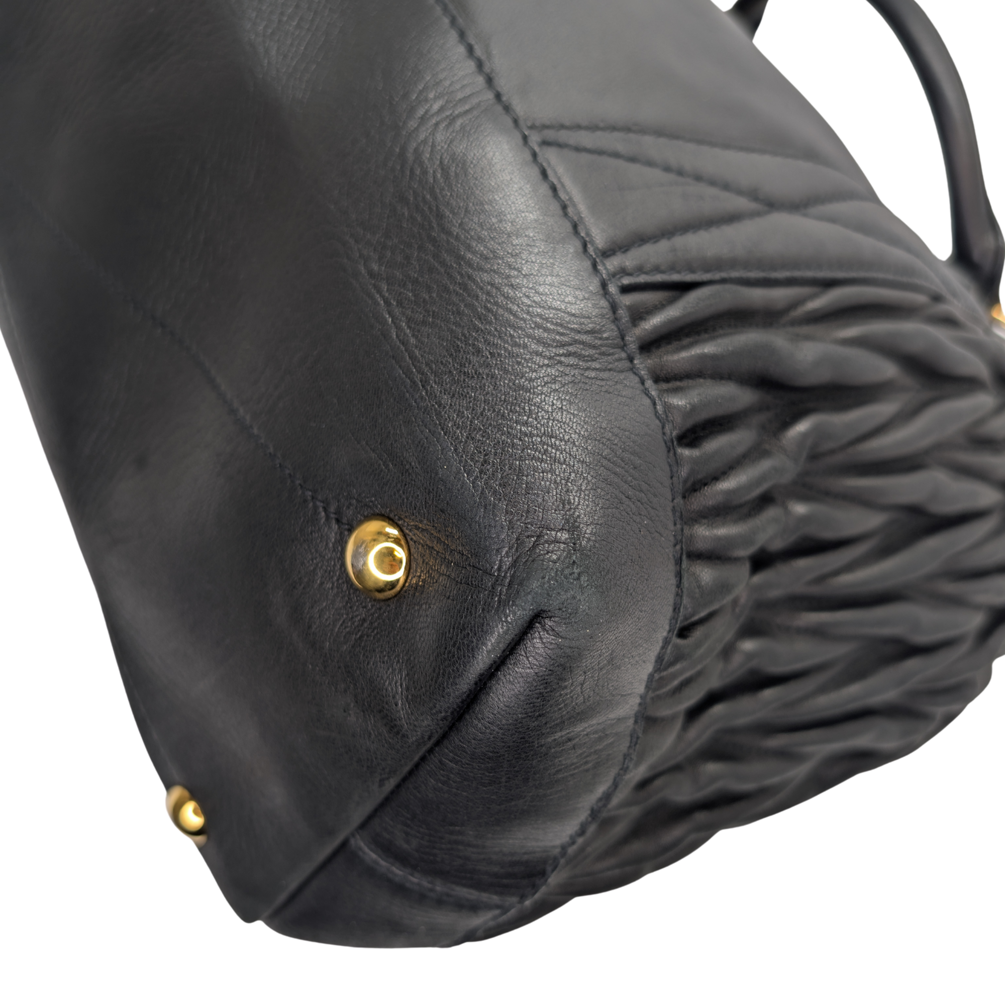 Miu Miu Matelasse Tote Bag Black - Lost Designer