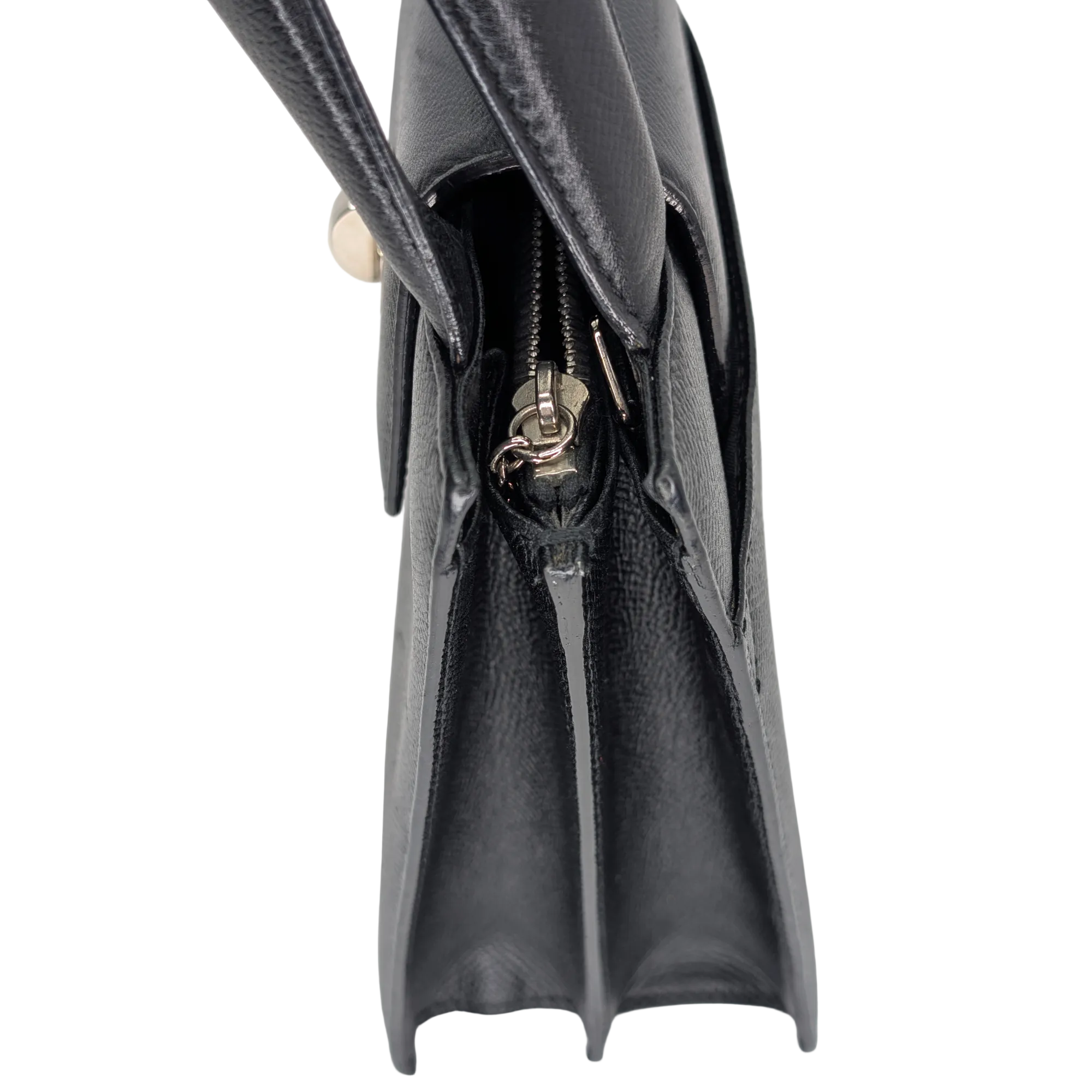 Bvlgari Leather Shoulder Bag Black