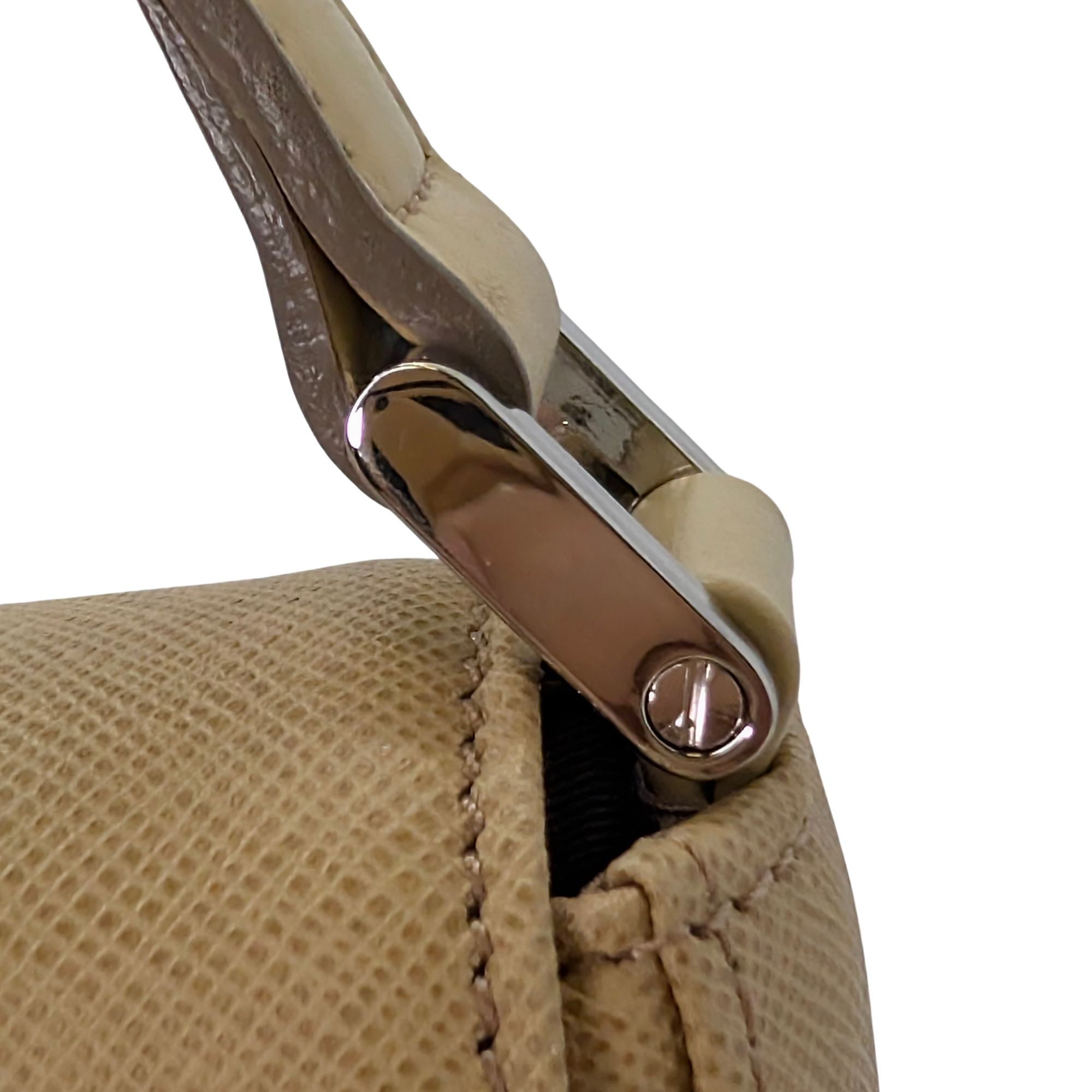 Burberry Leather Flap Shoulder Bag Beige