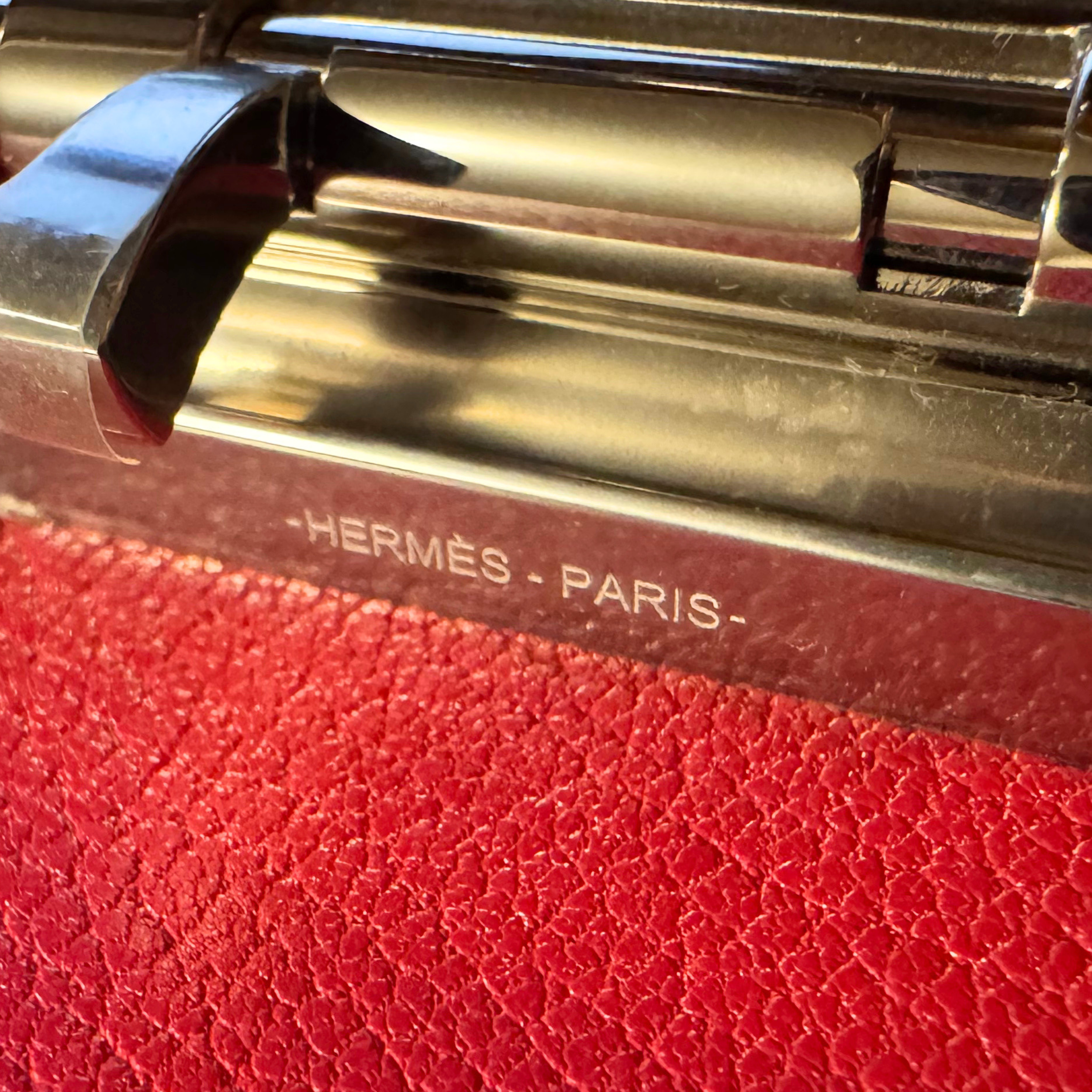 Hermes Mini Verrou Chainr Bag Red/Rose Mexico Y Stamp