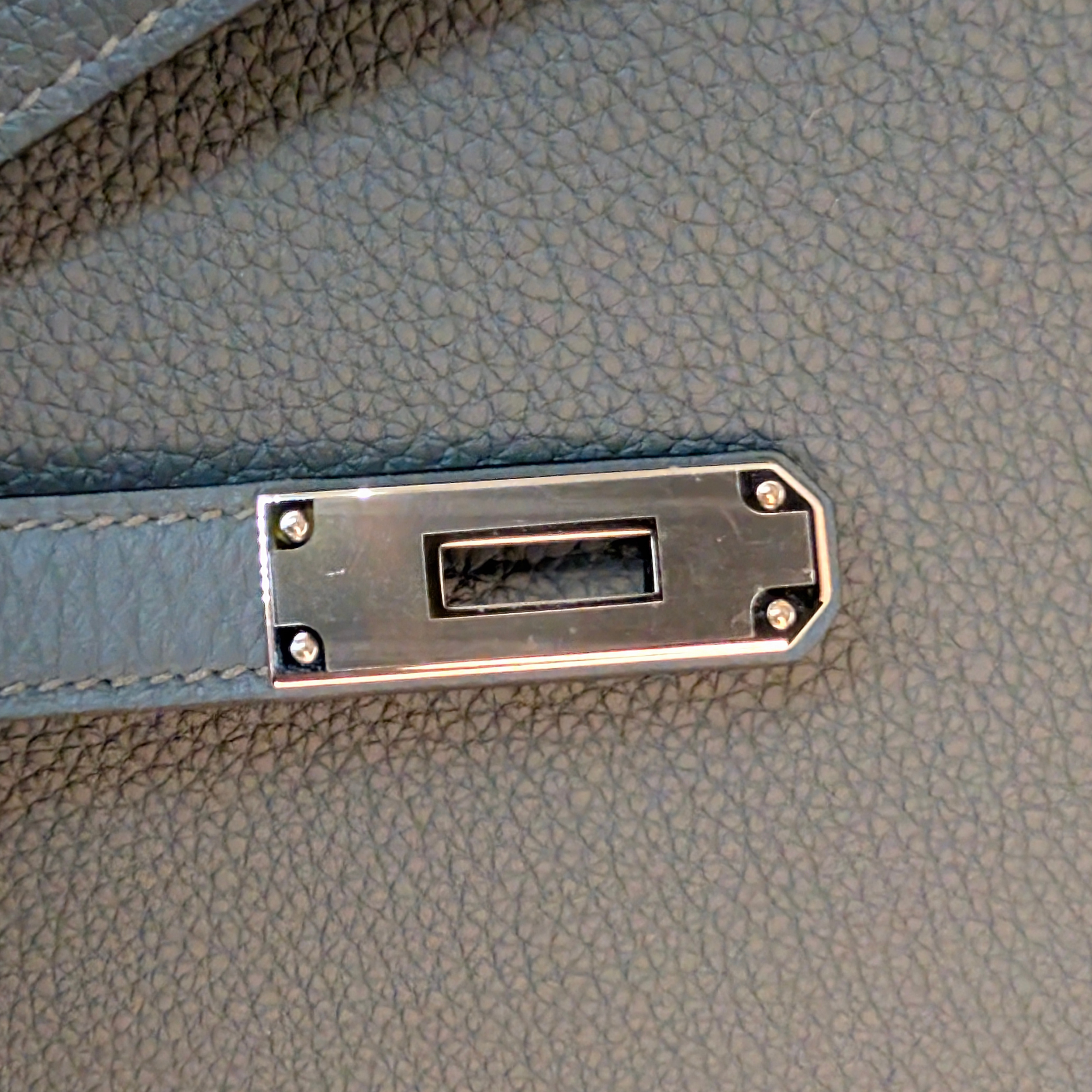 Hermès Kelly Dépêches 36 Briefcase Bag Bleu Orage Togo SHW Z Stamp