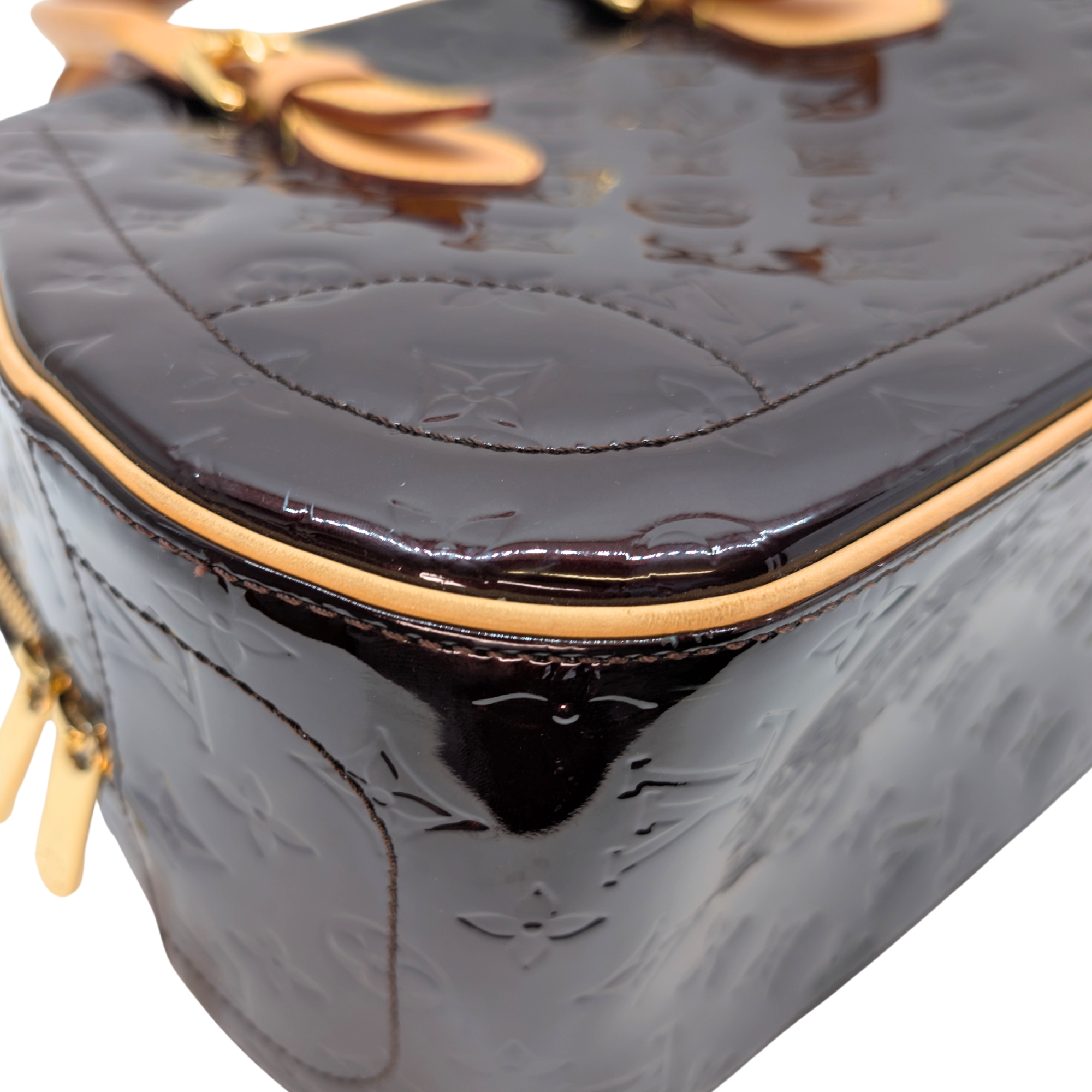 Louis Vuitton Summit Drive Vernis Patent Leather Handbag Burgandy