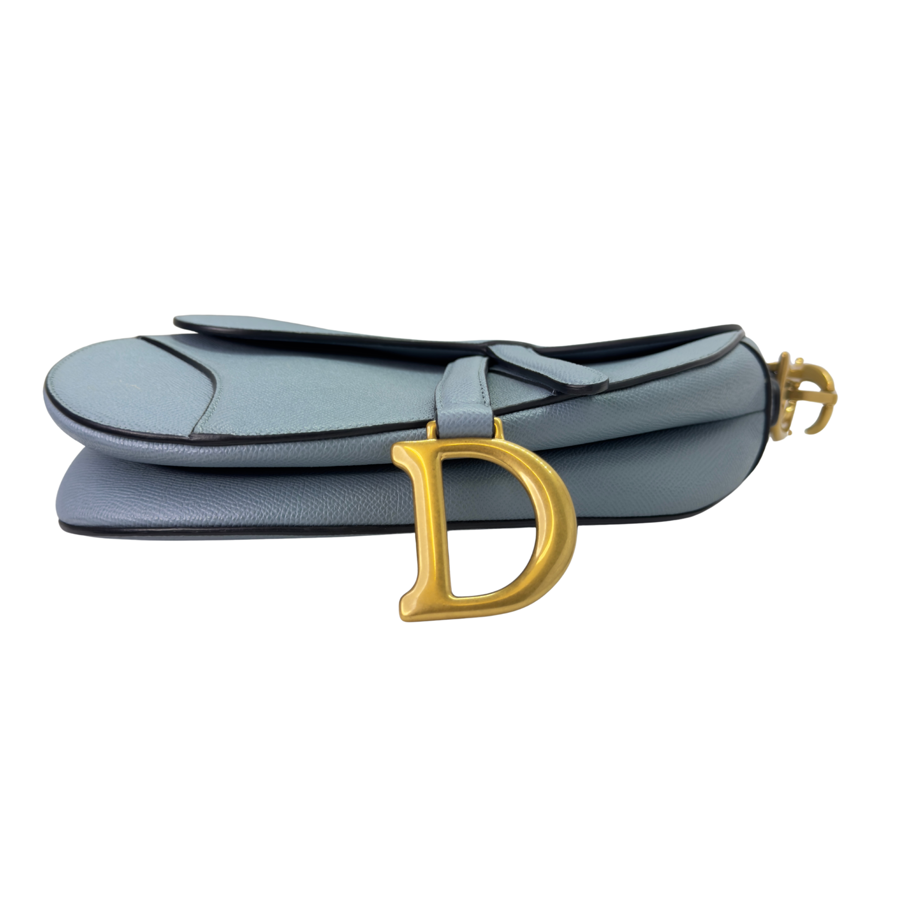 Dior Saddle Grained Calfskin Medium Handbag Blue