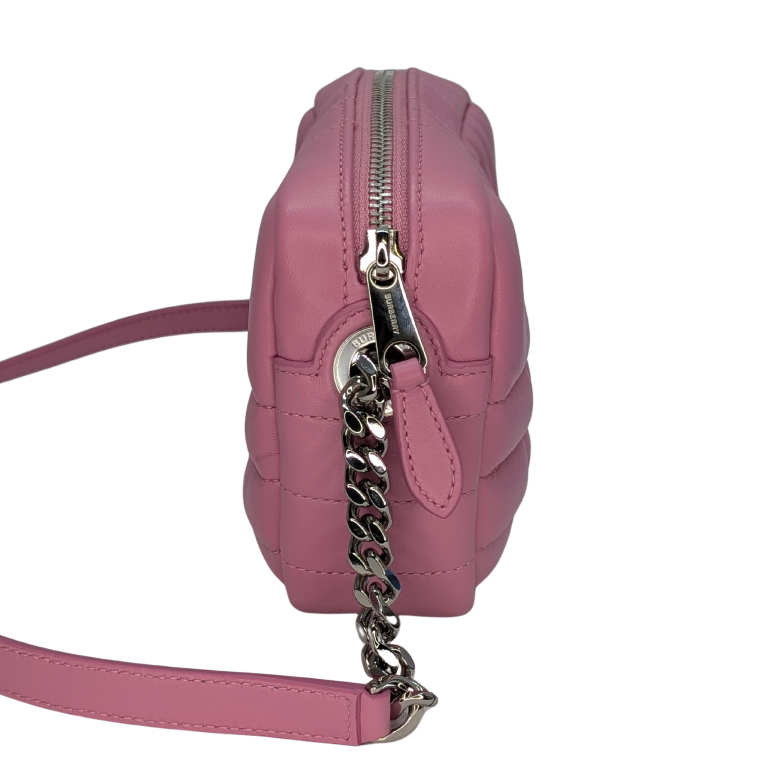 Burberry TB Mini Quilted Lambskin Lola Camera Bag Pink