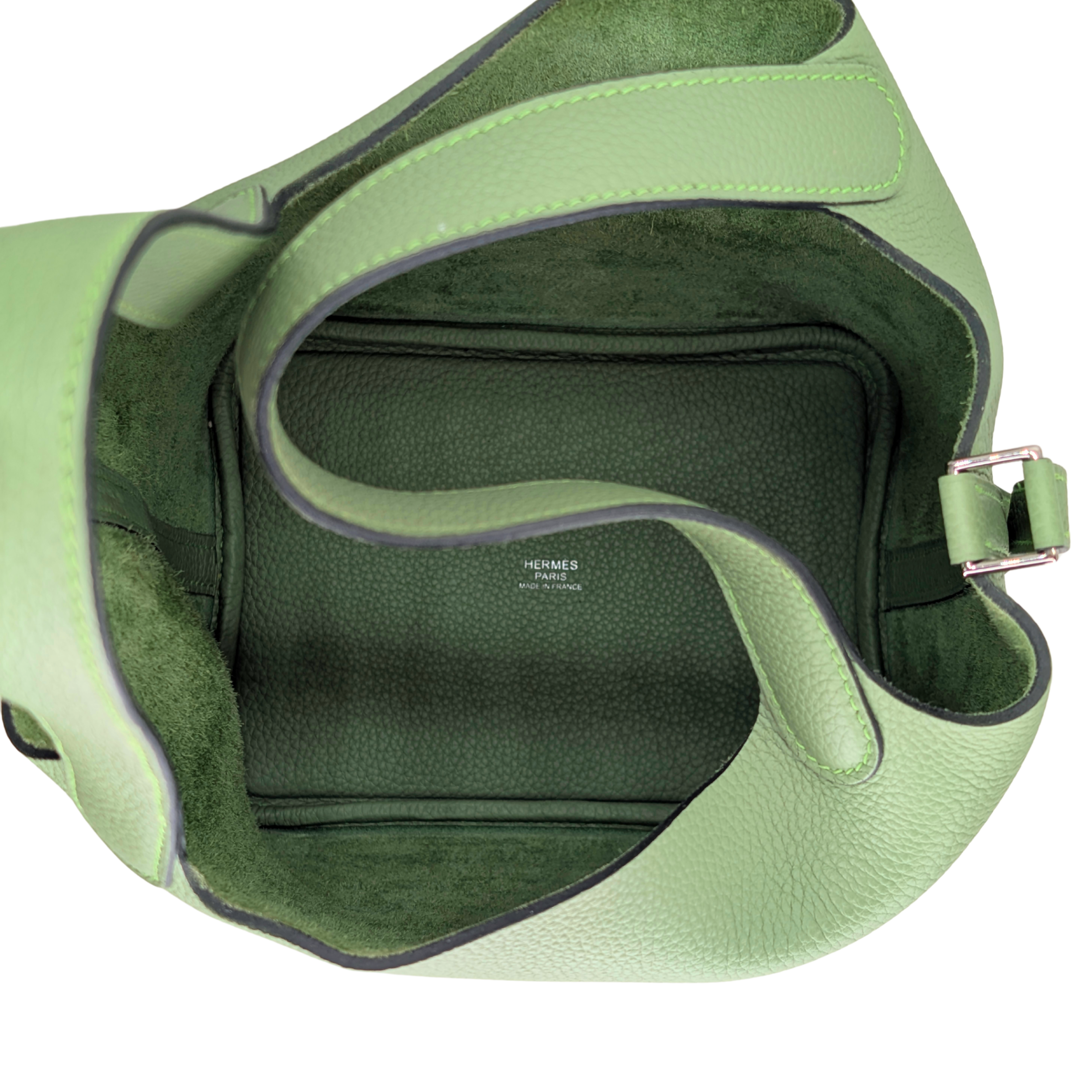 Hermes Picotin 18 Vert Criquet SHW Stamp B