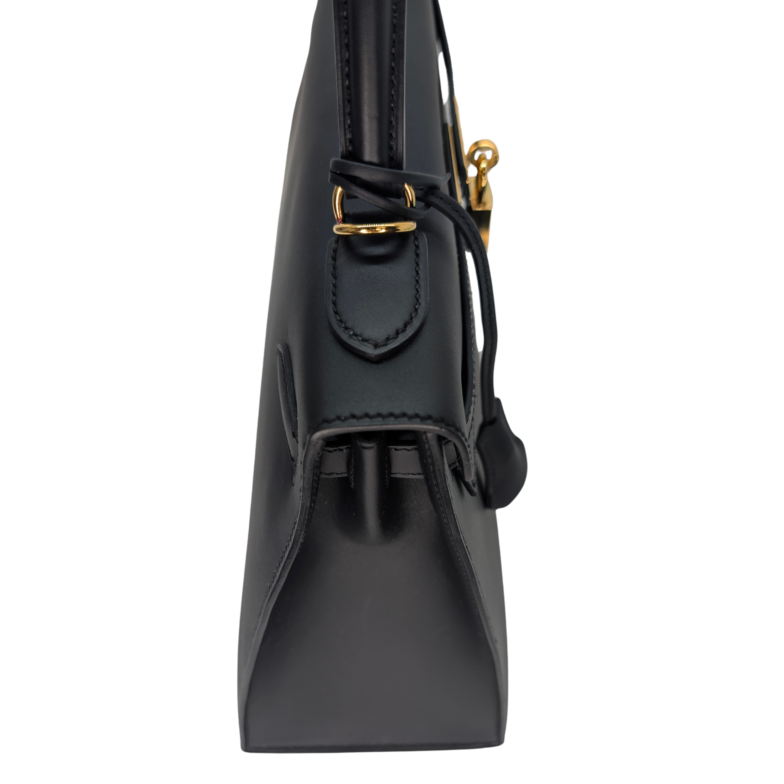 Hermes Kelly 32 Sellier Sombrero Box Leather GHW Matte Black X Stamp