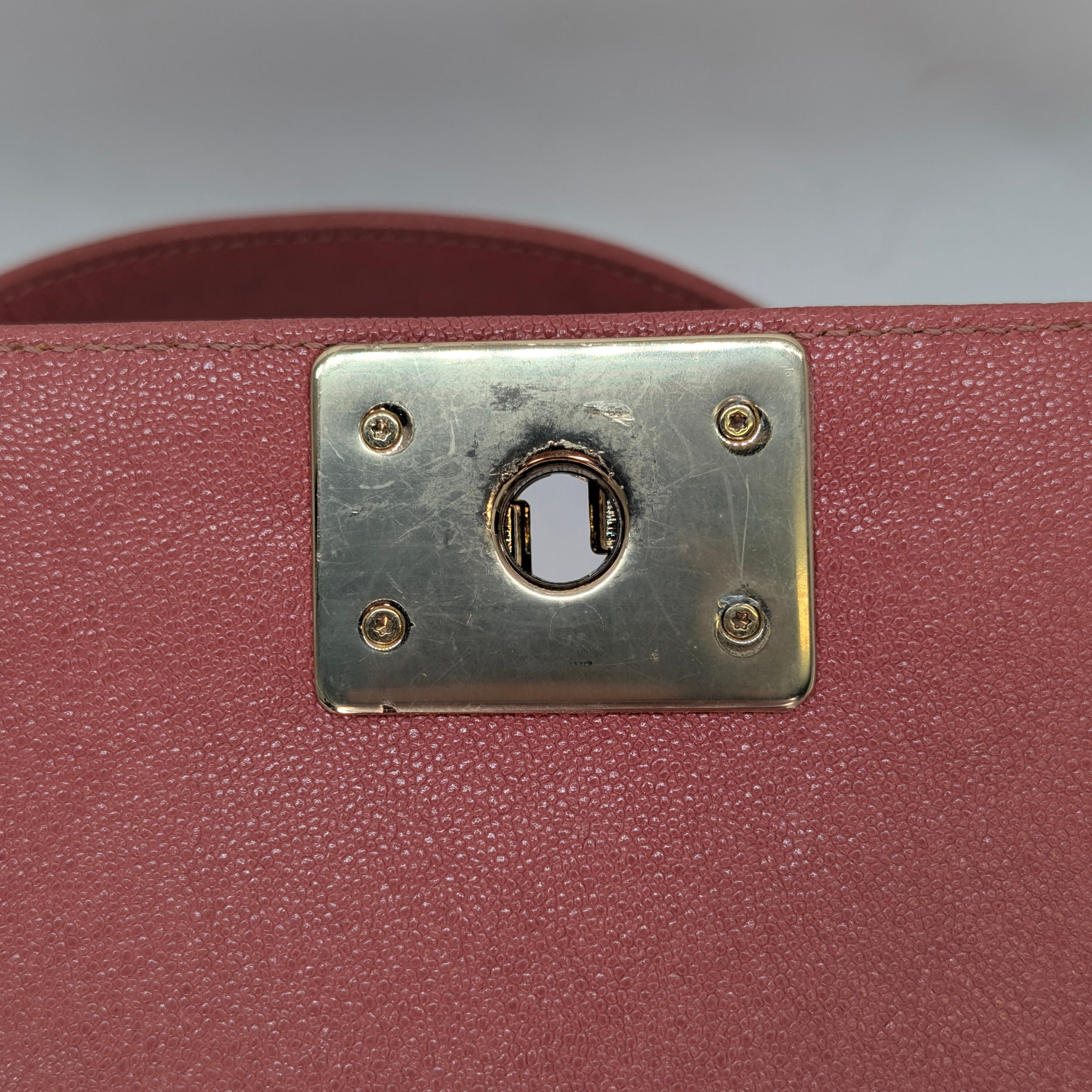 Chanel Caviar Chevron Quilted Medium Boy Flap Pink